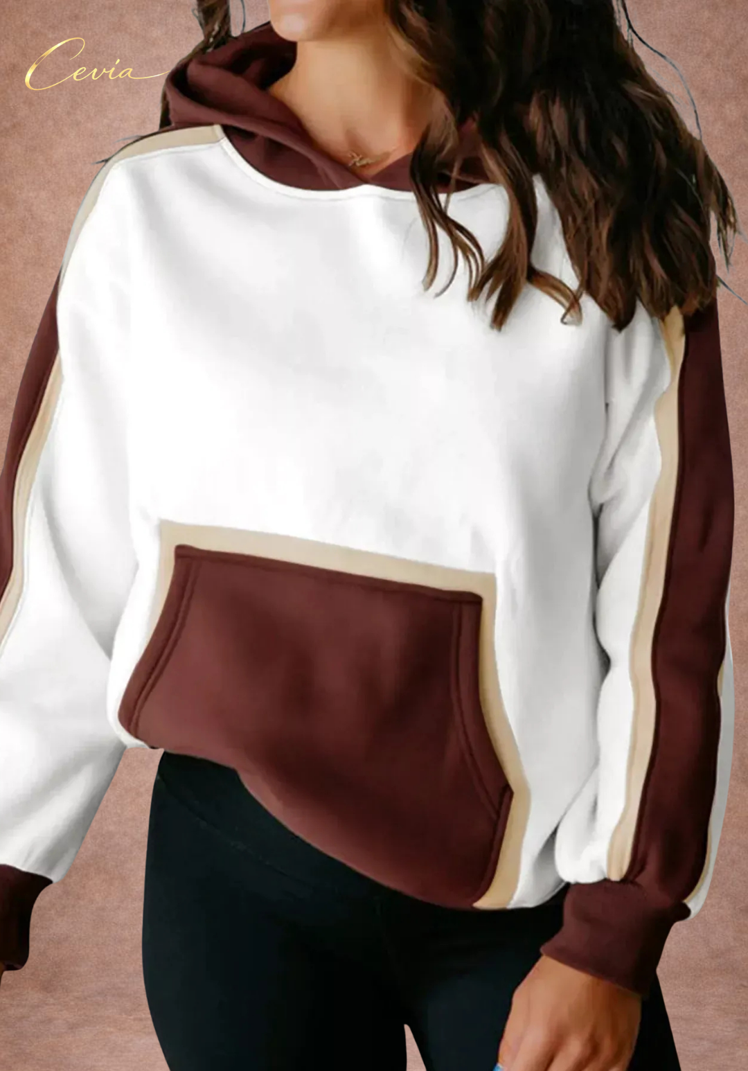 The Marvelle Contrast-Panel Hoodie