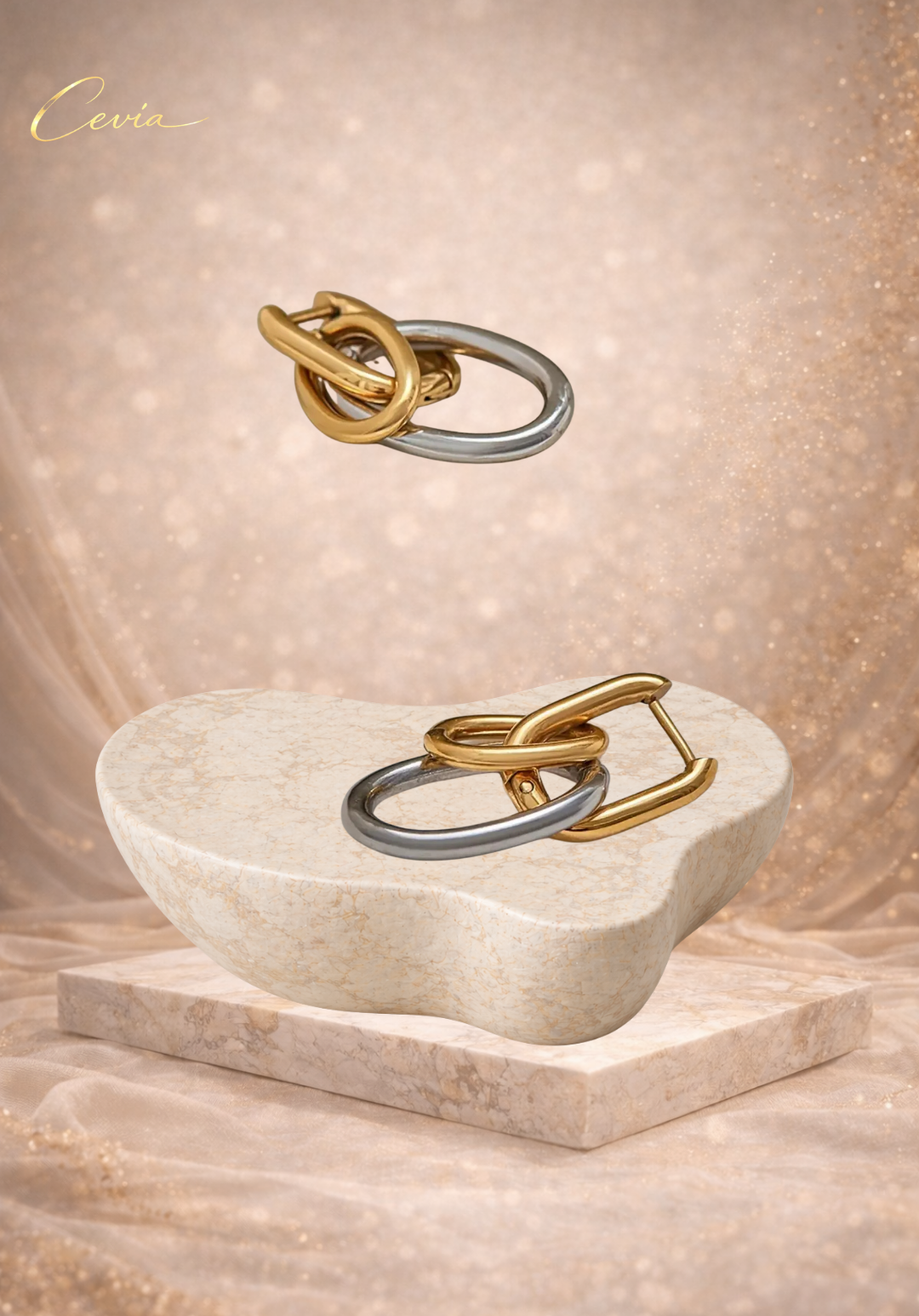 The Liora Interlocked Hoop Earrings