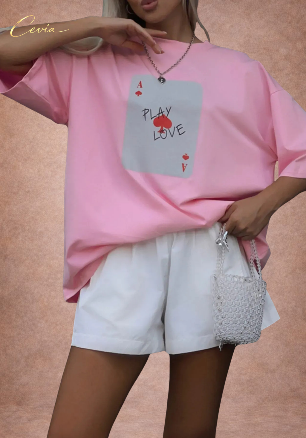 The Playful Love Oversized Cotton Tee