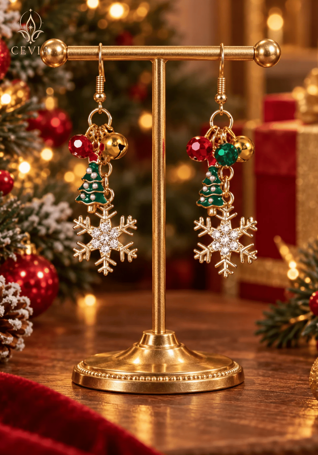 أقراط Christmas Winter Wonderland المتدلية