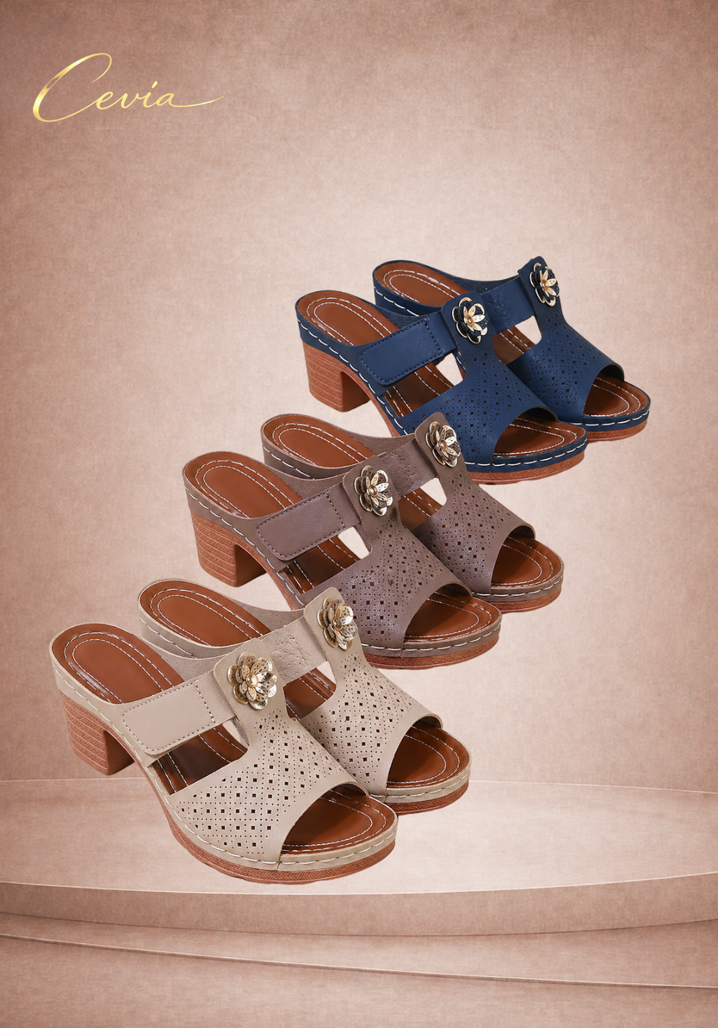 The Valencia Comfort Heeled Sandals