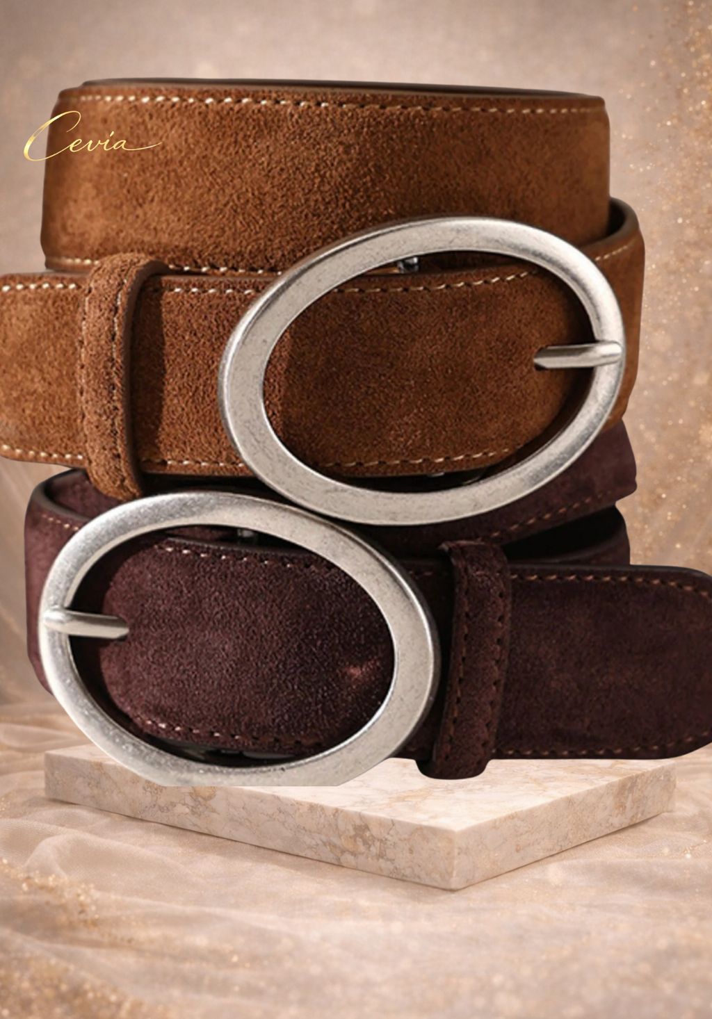 The Orlena Round Buckle Leather Belt