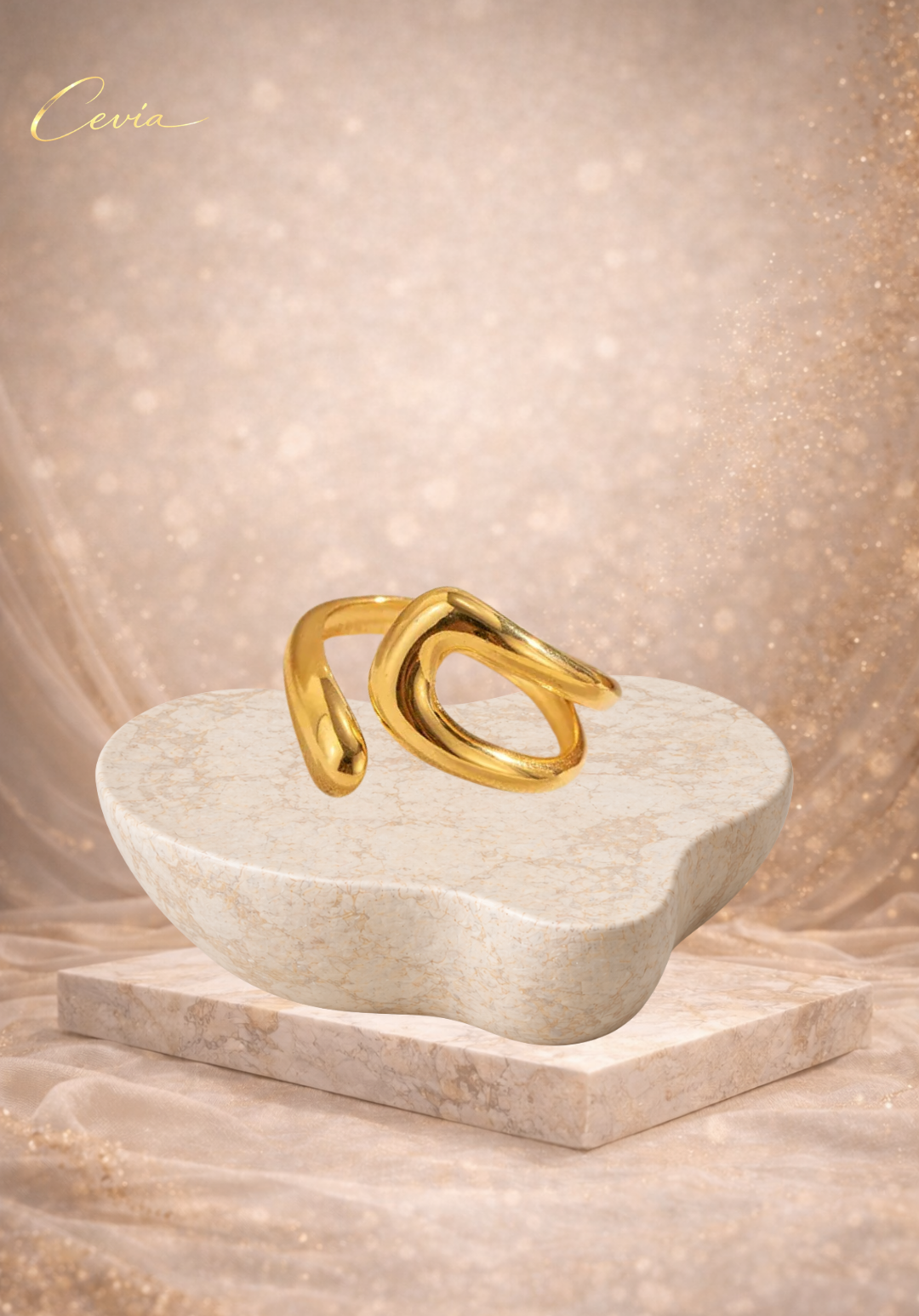 The Elara Sculpted Open Ring