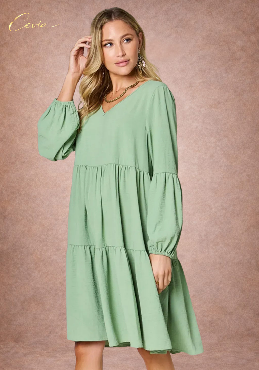 Tiered Ruffle Pocket Dress