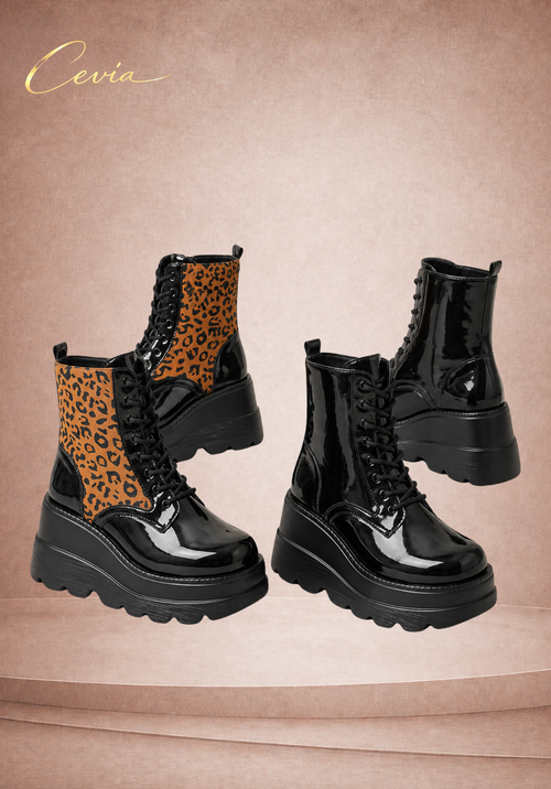 Arlise Ultra-Lift Plateau-Combat-Boots