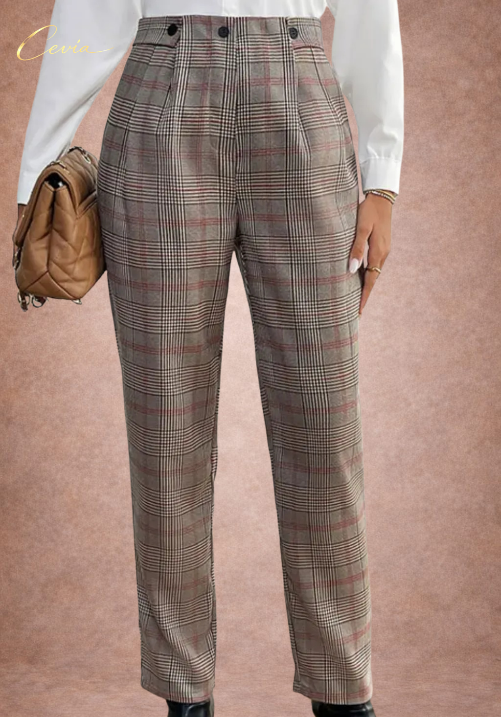 The Marivelle Paris Tailored Checkered Trousers – Heritage Plaid Elegance