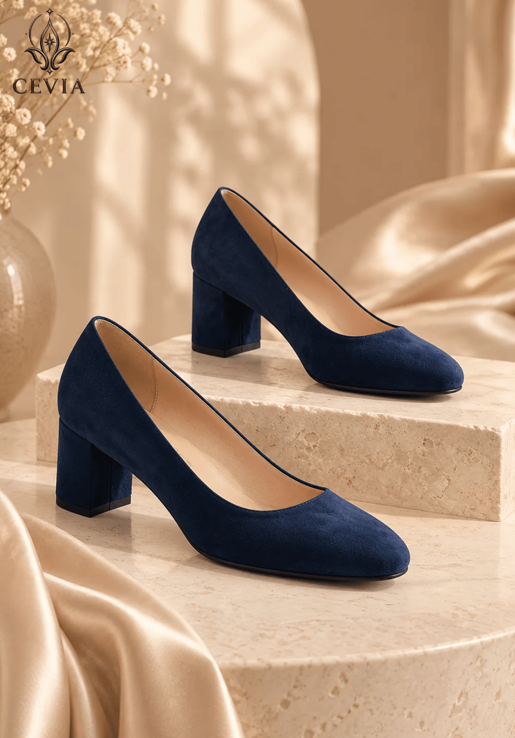 The Refined Comfort Block-Heel Pumps