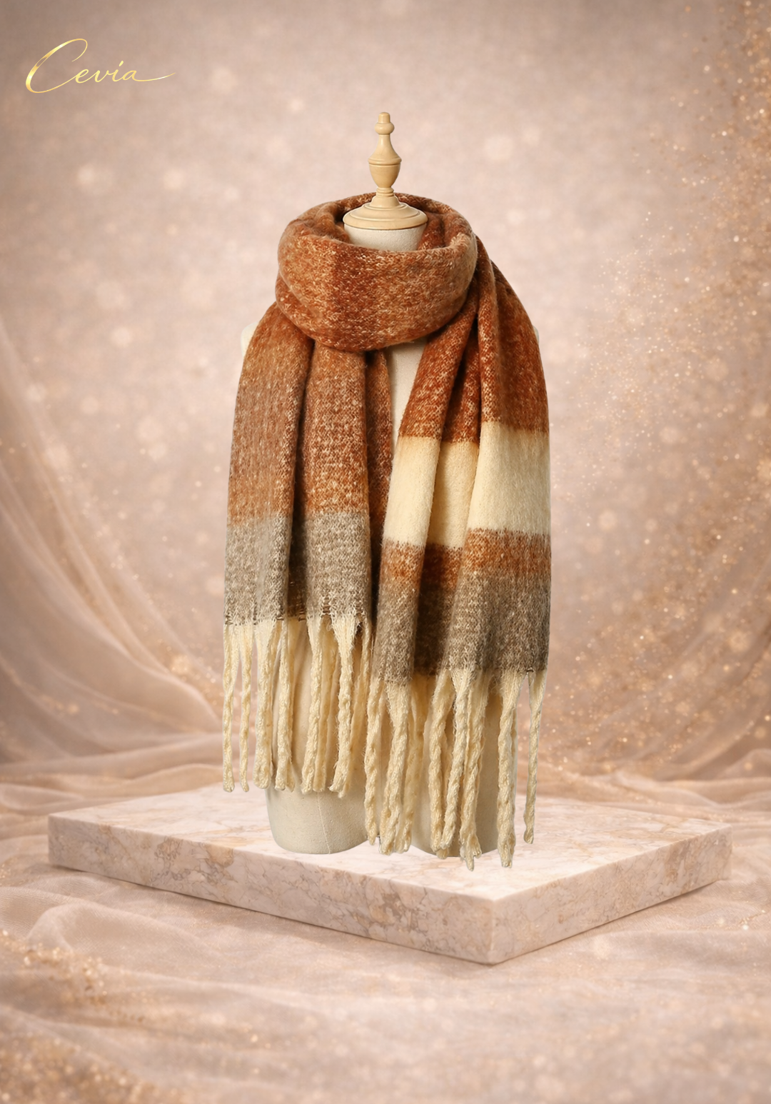 The Alvaré Soft-Blend Gradient Fringe Scarf