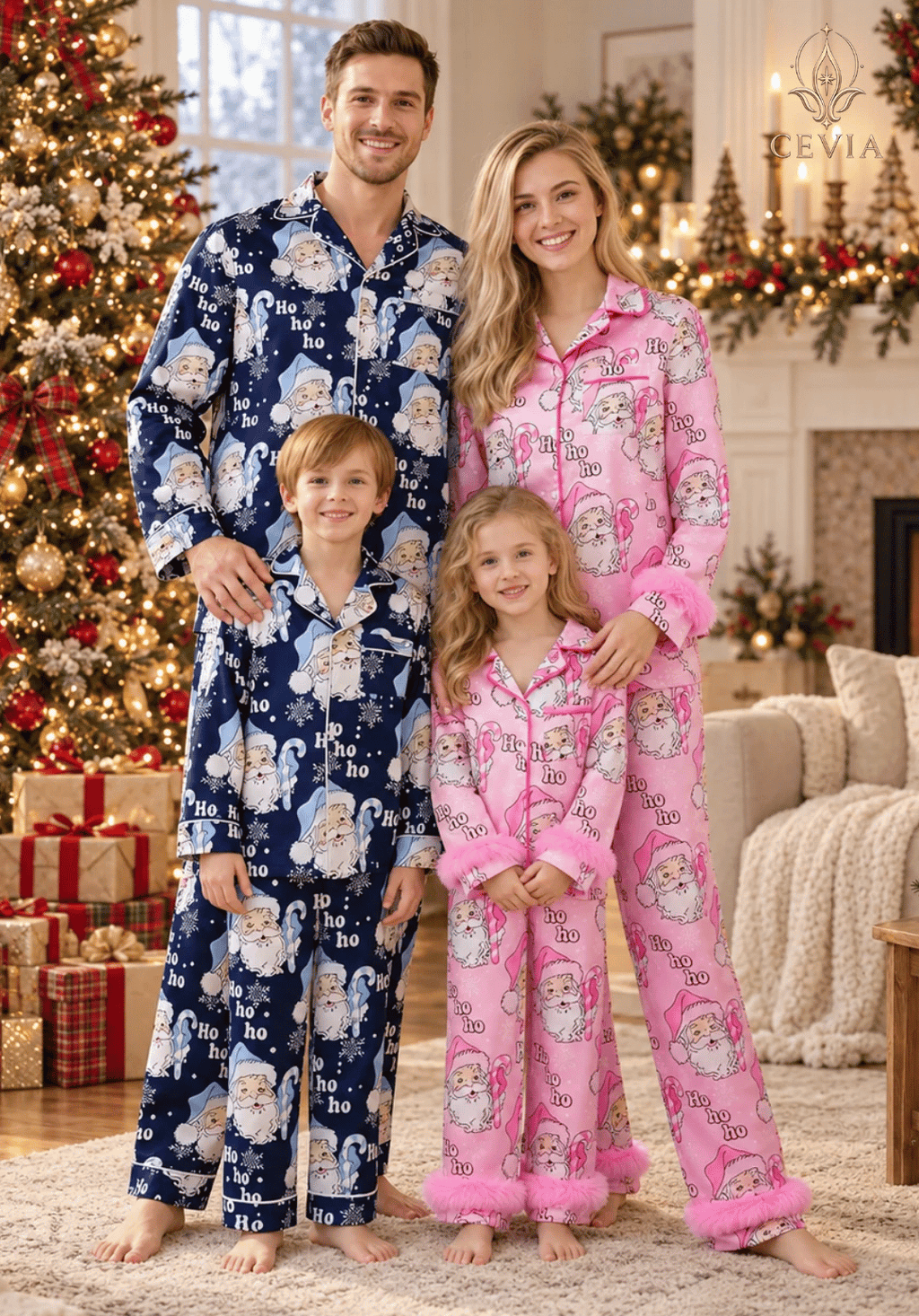 The Christmas Santa Ho Ho Ho Family Matching Pajama Sets