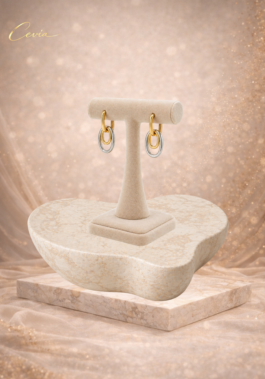 The Liora Interlocked Hoop Earrings