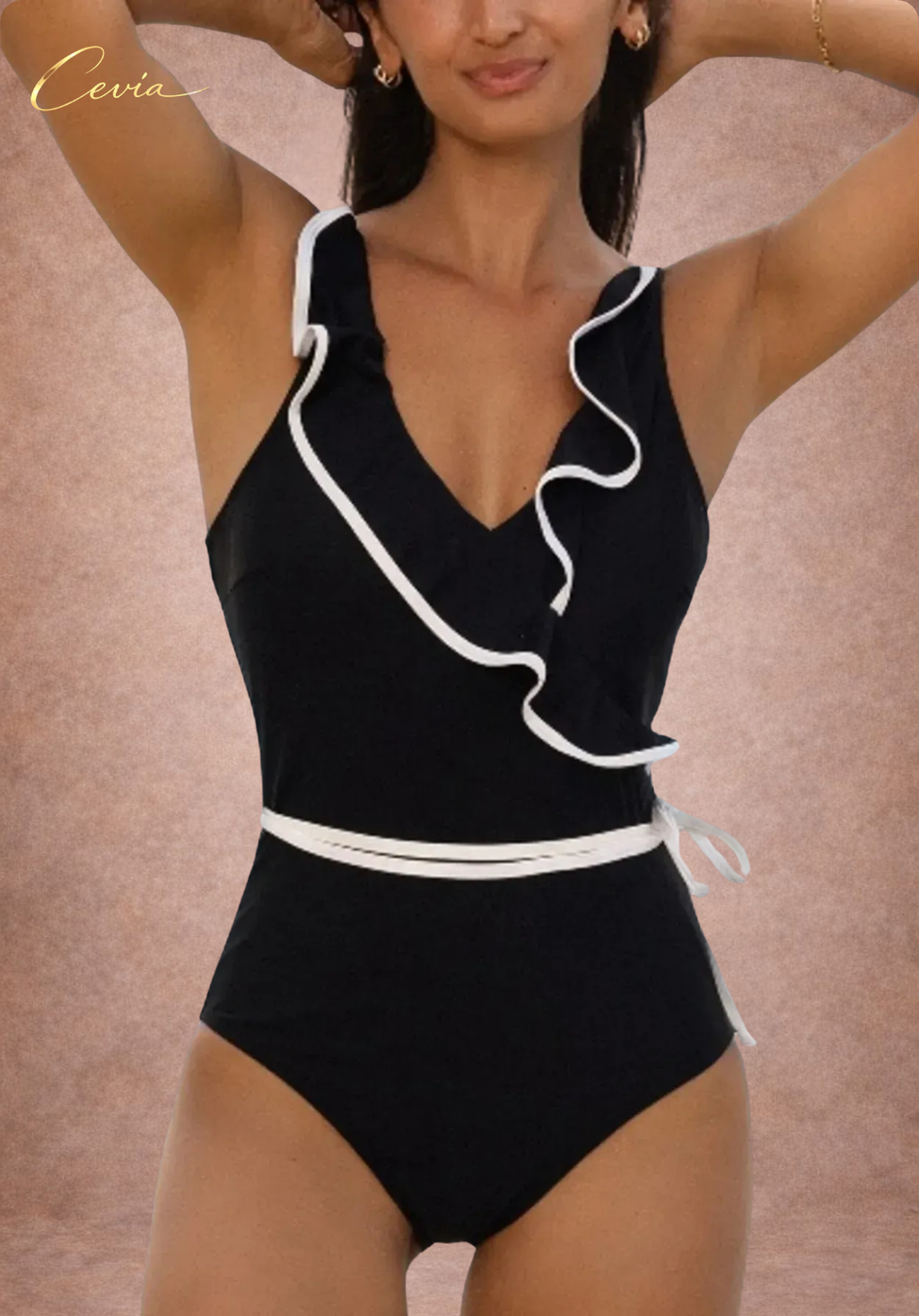 Bianca Contrast Ruffle Swimsuit