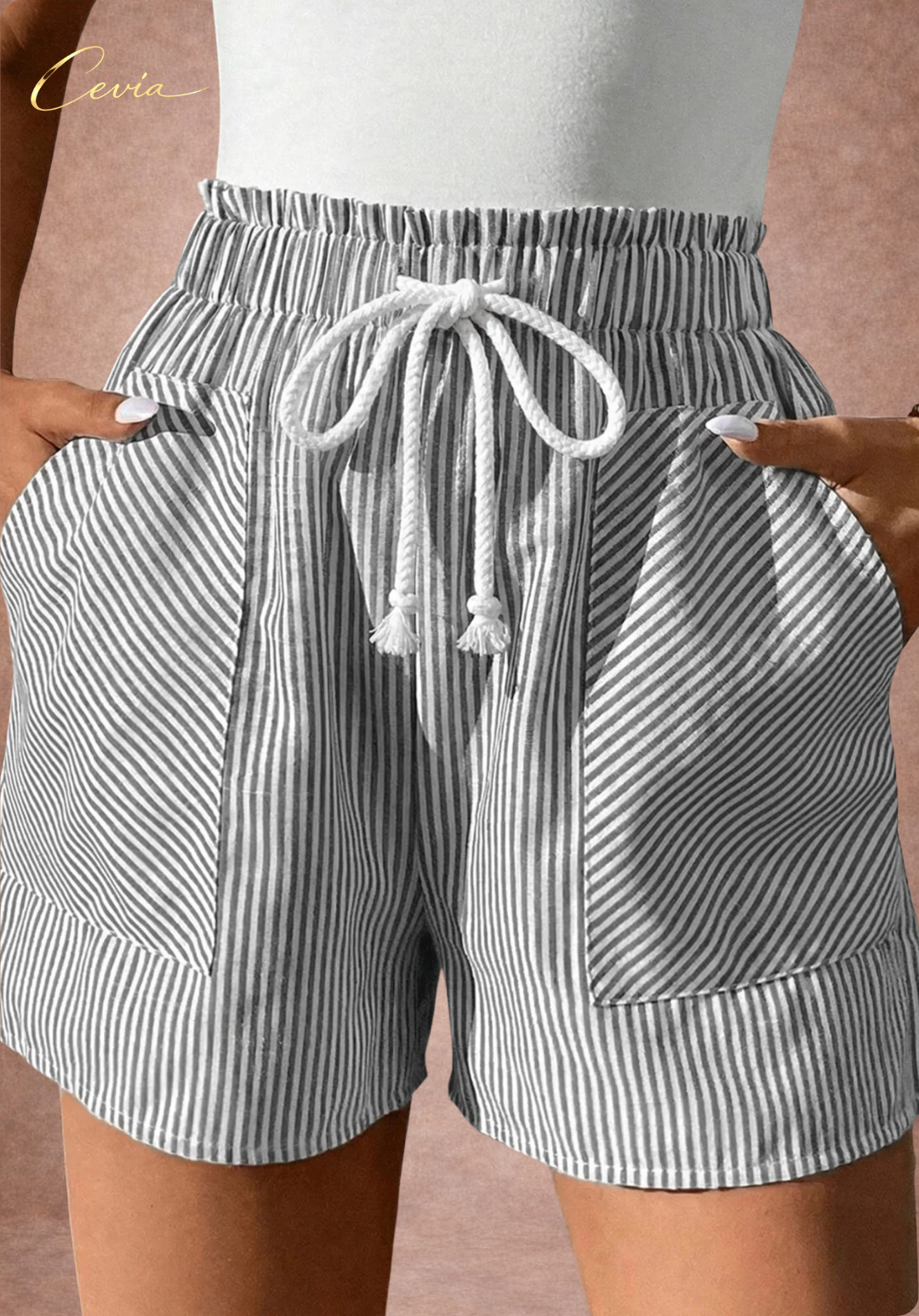 The Riviera Stripe Pocket Shorts