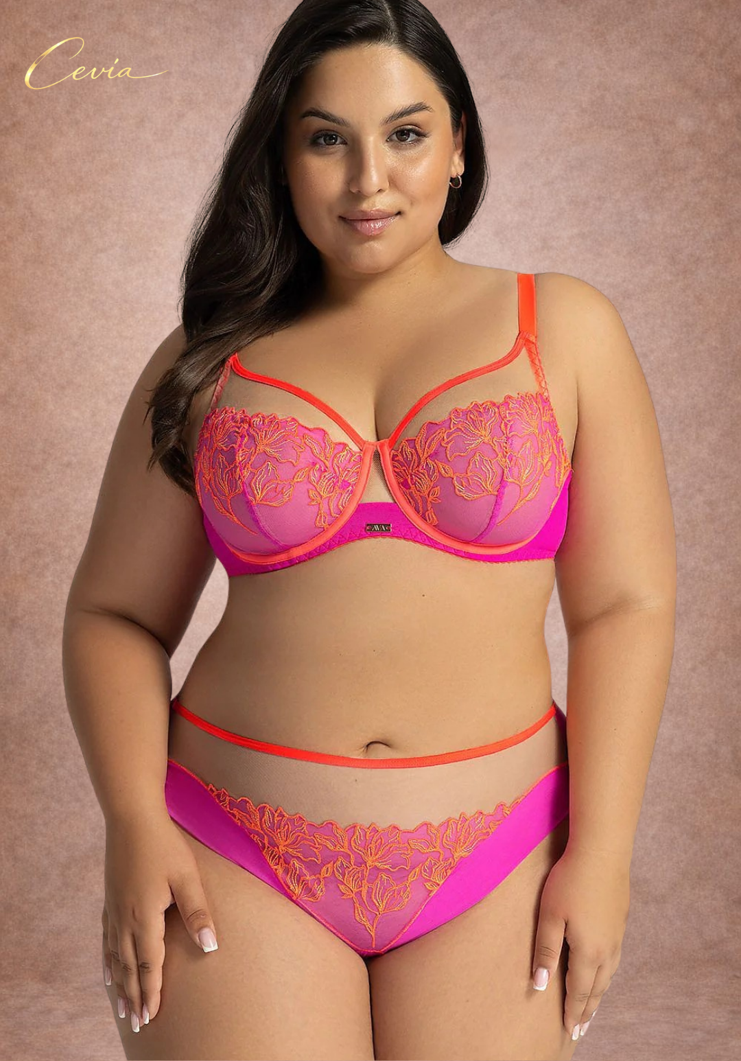 CEVIA Fleur-Sculpt Support Bra (Underwire, Embroidery & Mesh — Fuller Bust)