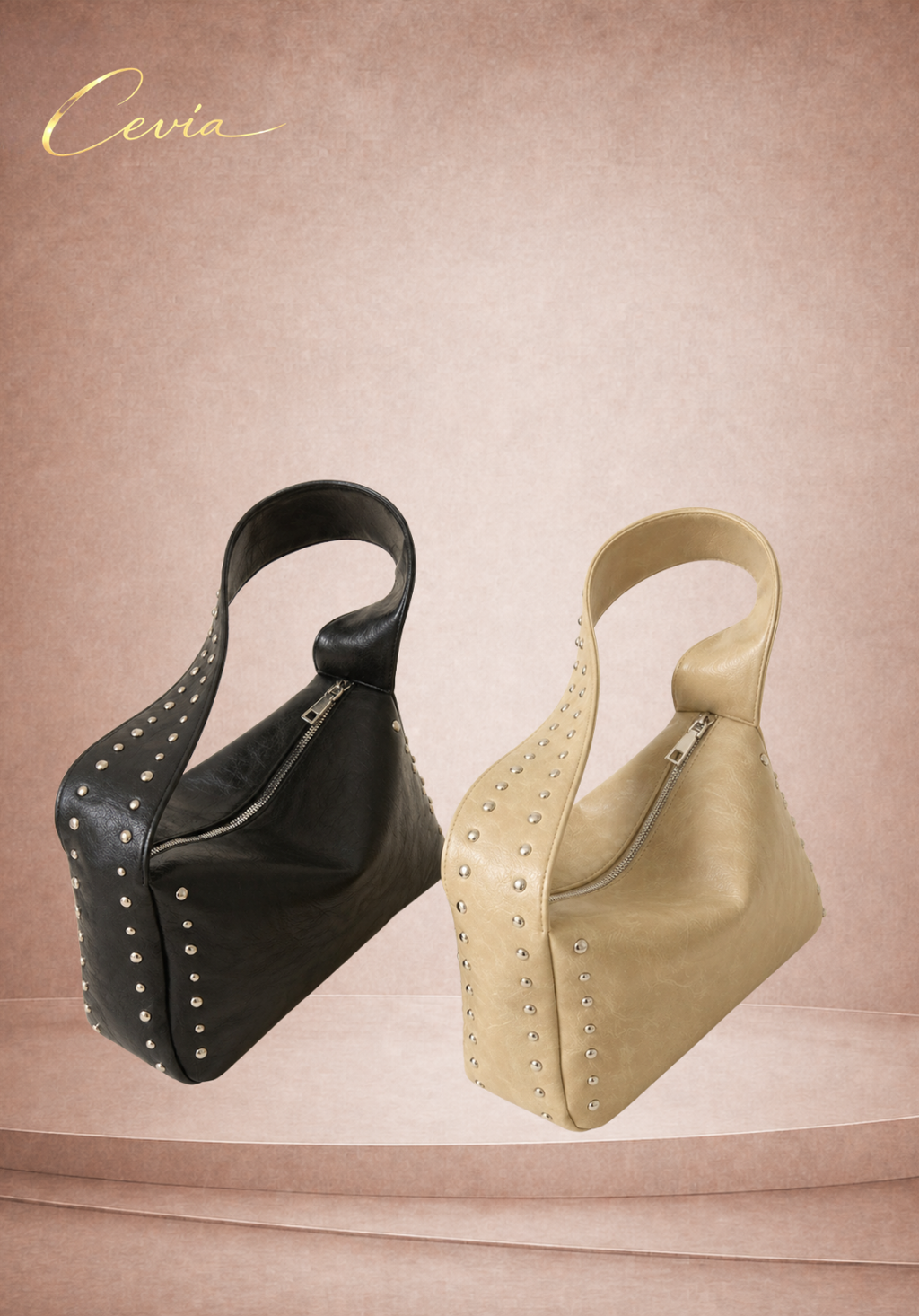 The Rivelle Studded Shoulder Bag
