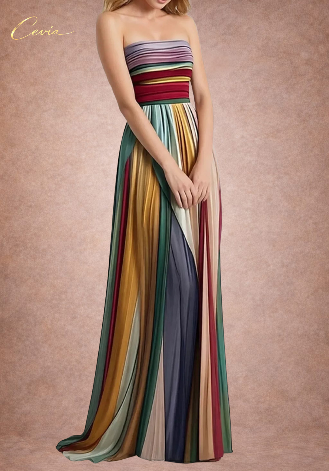 The Celeste Pleated Maxi Dress