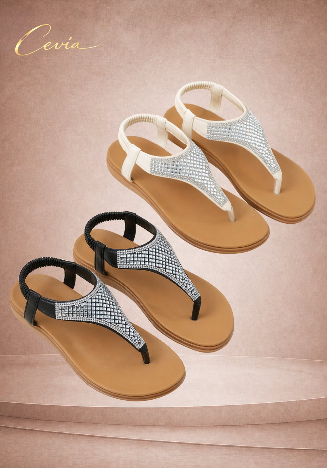 The Crystal Glide Comfort Sandals