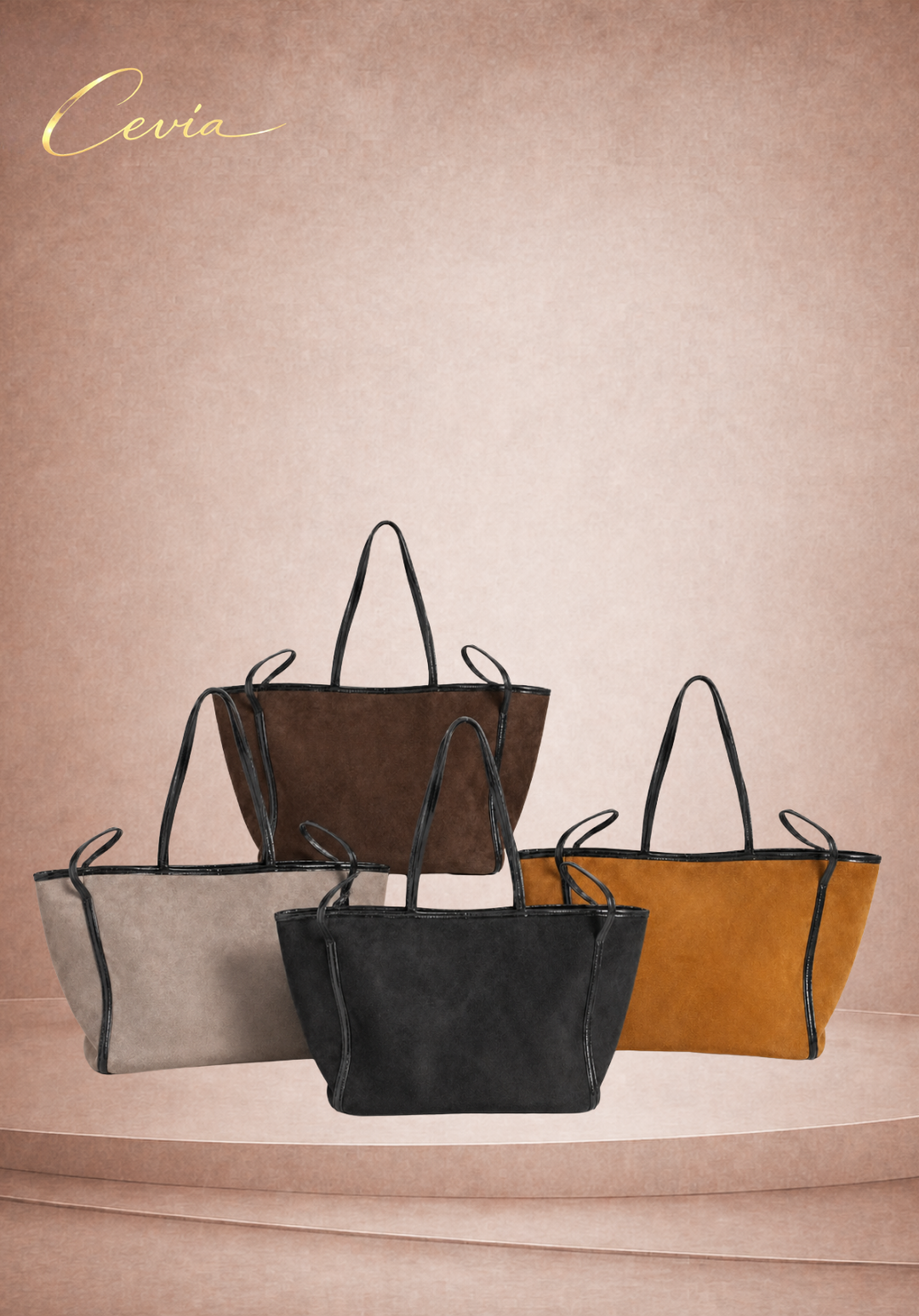 The Valmere Suede Trim Tote Bag