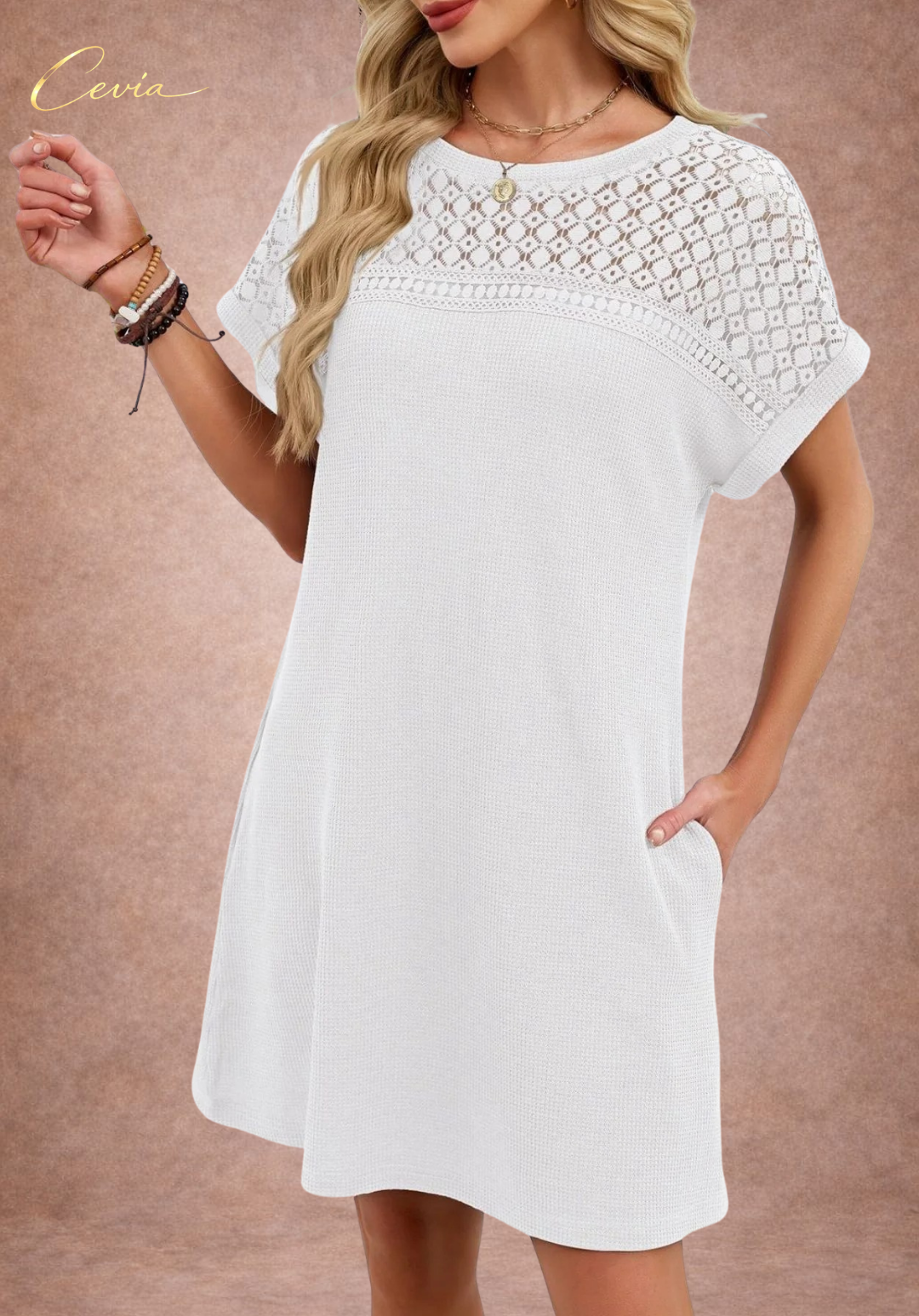 The Calista Textured Mini Dress