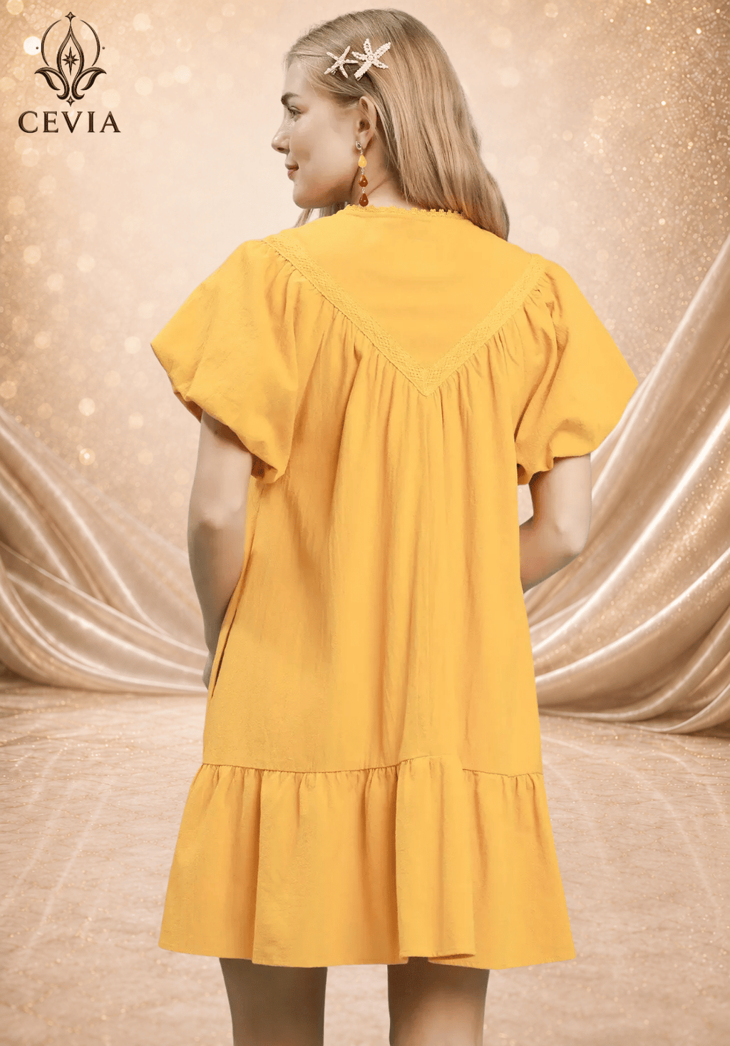 Breezy Cotton Tassel Mini Dress