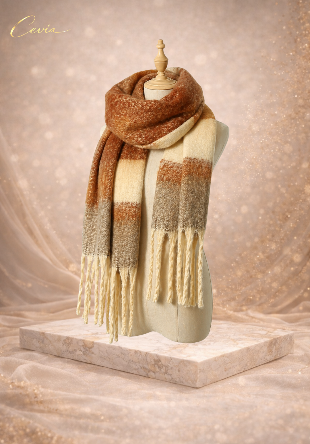 The Alvaré Soft-Blend Gradient Fringe Scarf