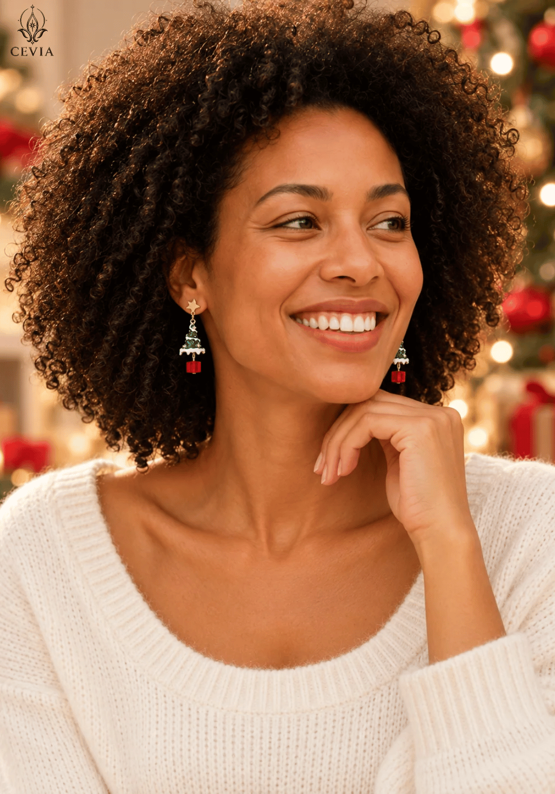 The Christmas Enchanted Tree & Gift Drop Earrings