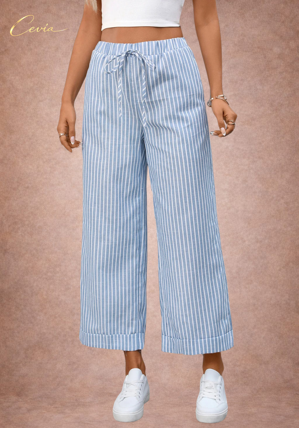 Striped Wide Leg Pants