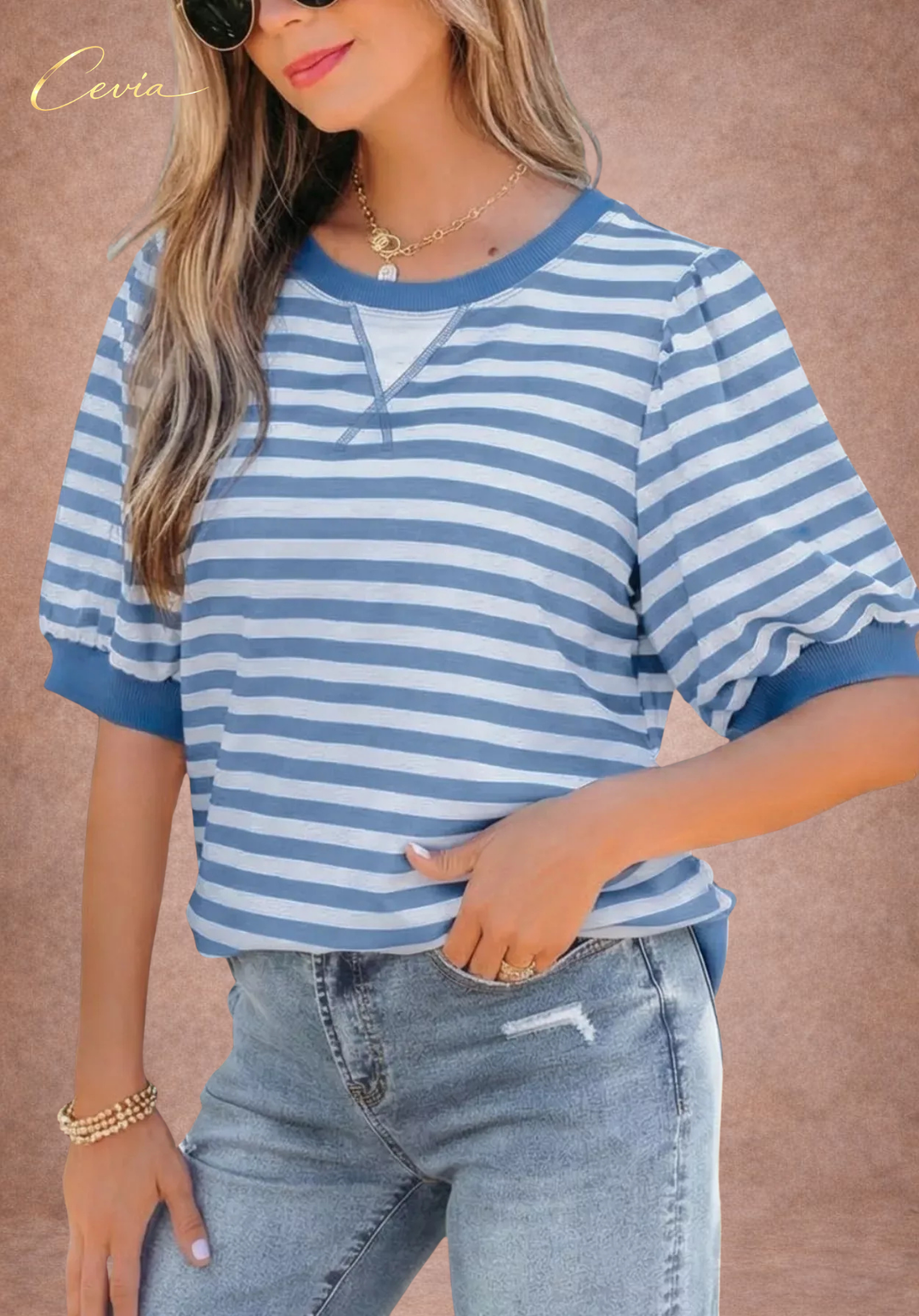 The Riviera Coastal Stripe Tee