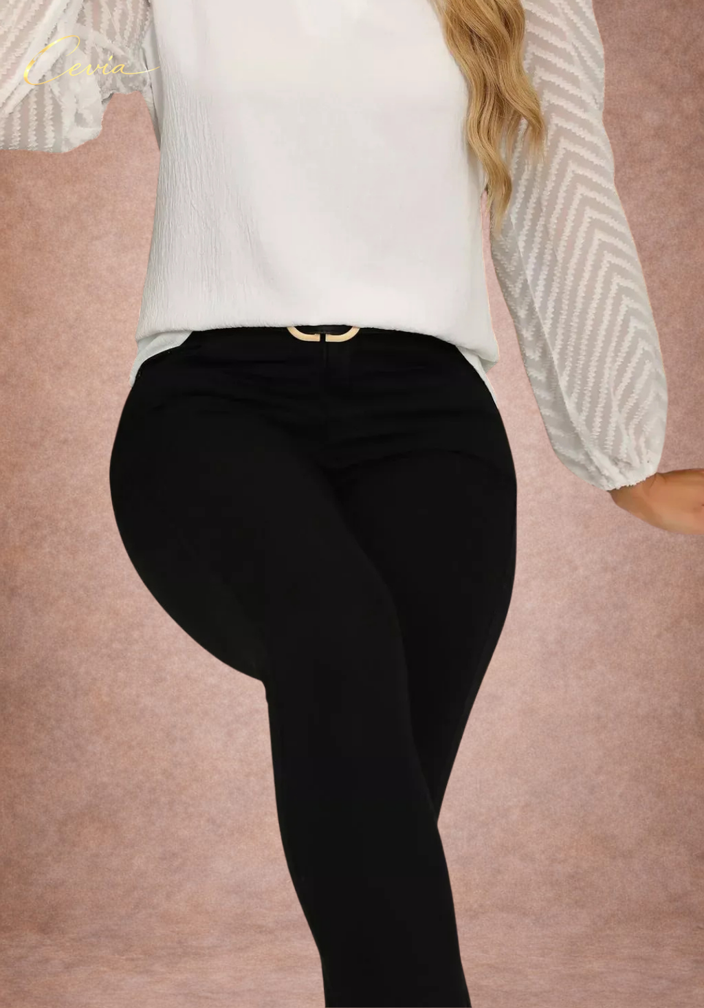 The Eloria Sheer-Elegance Blouse
