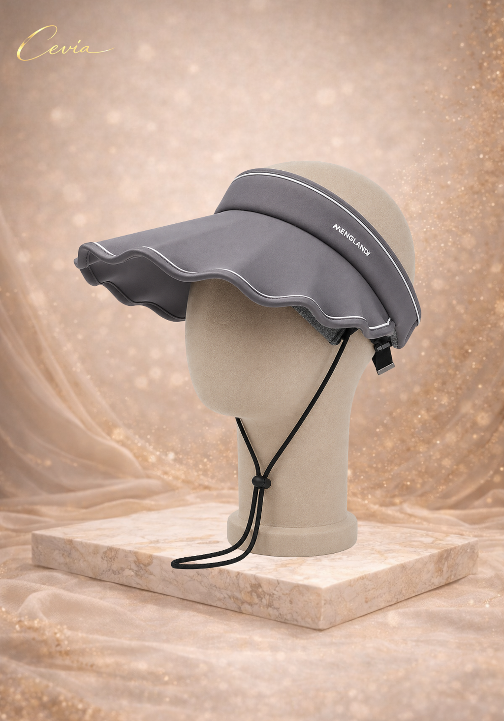 The Solenya Scalloped Ice-Silk Visor