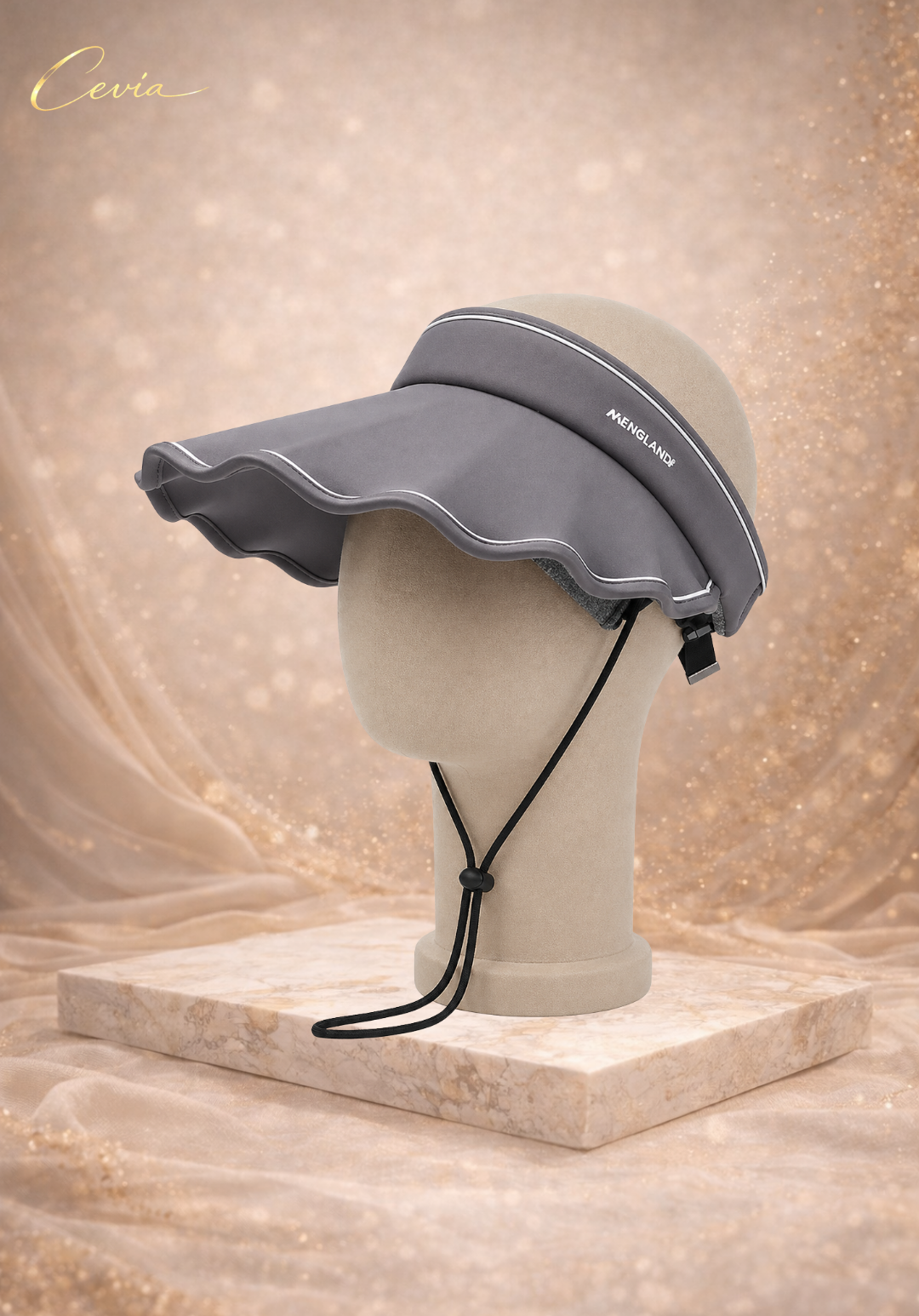 The Solenya Scalloped Ice-Silk Visor