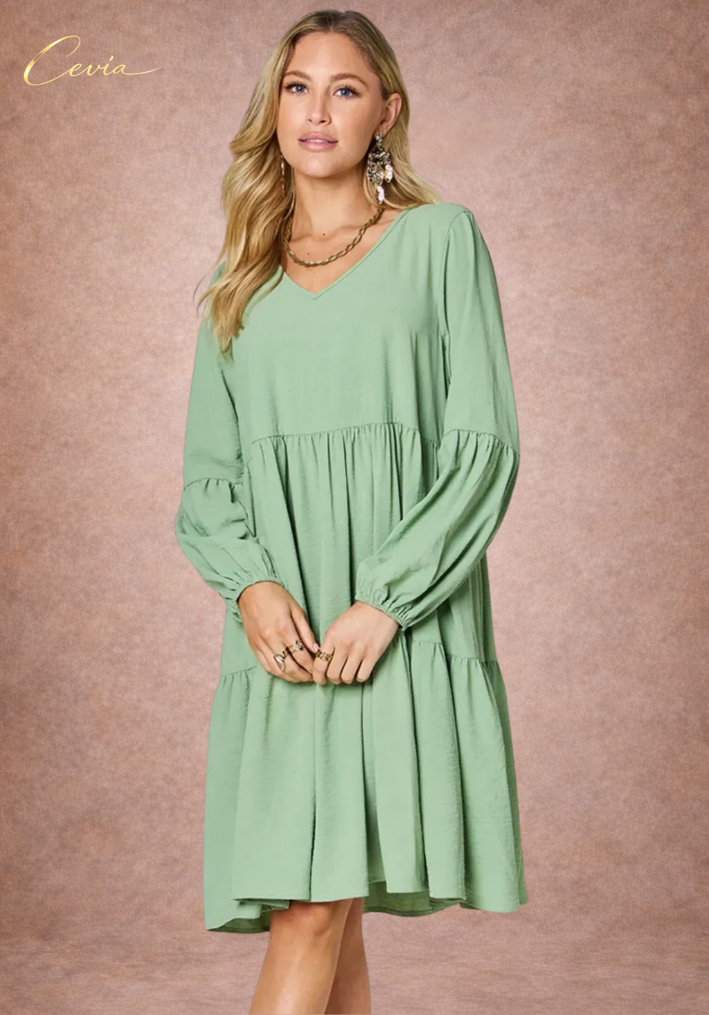 Tiered Ruffle Pocket Dress
