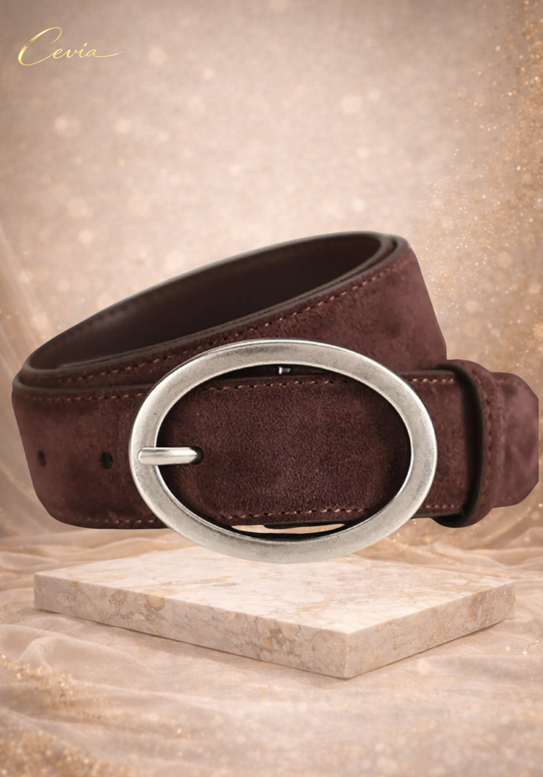 The Orlena Round Buckle Leather Belt