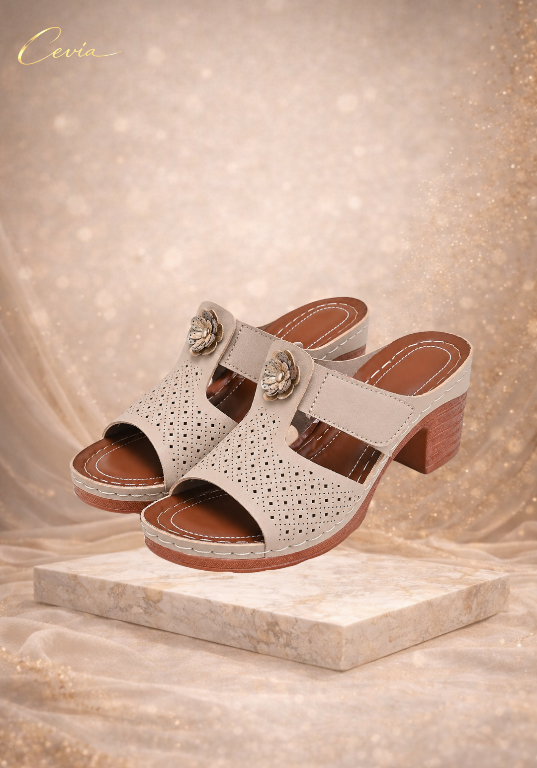 The Valencia Comfort Heeled Sandals