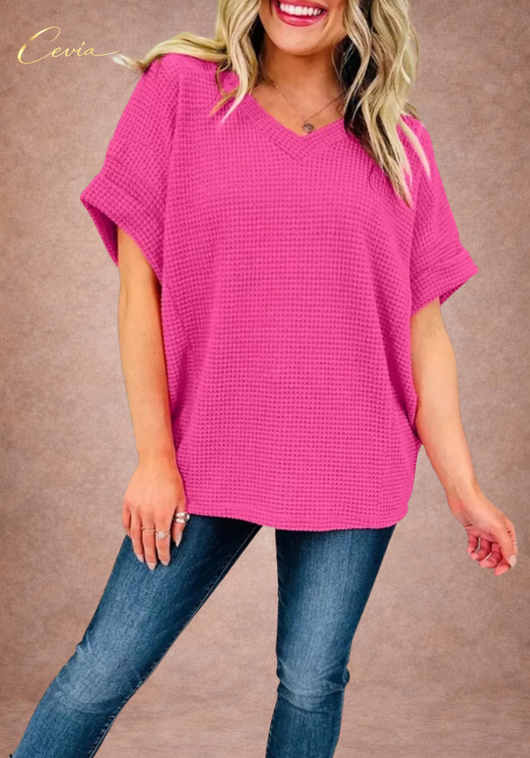 The Riviera Waffle Knit Relaxed Tee