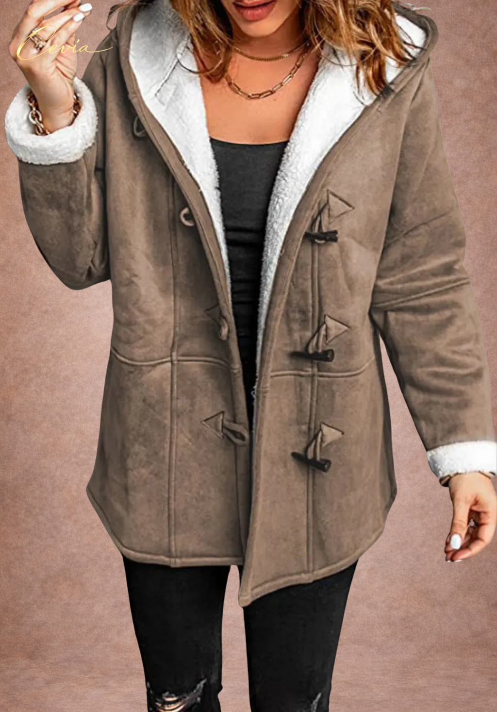 The Norabel Cozy Toggle Hooded Coat