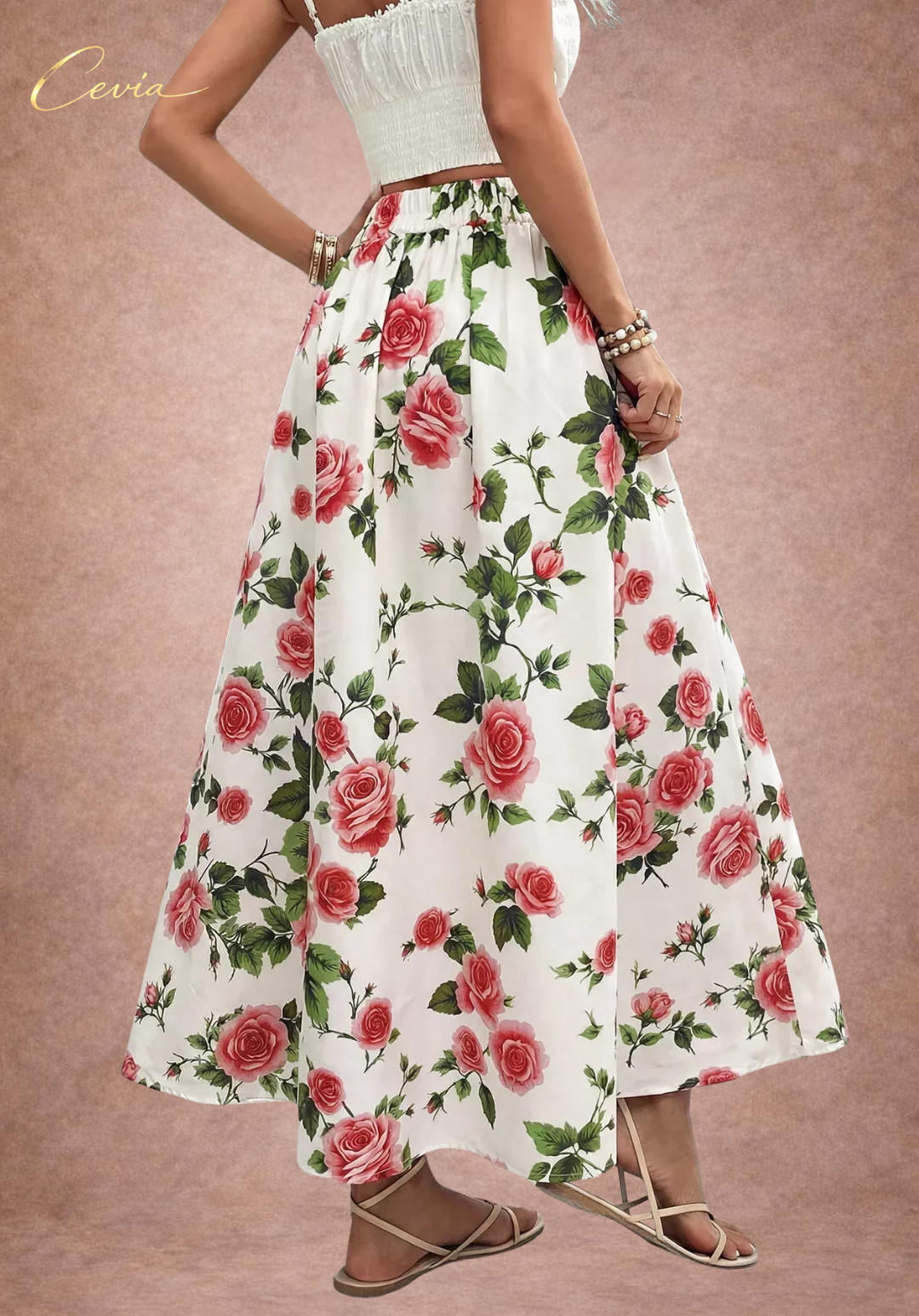 The Romantic Rose Garden Maxi Skirt
