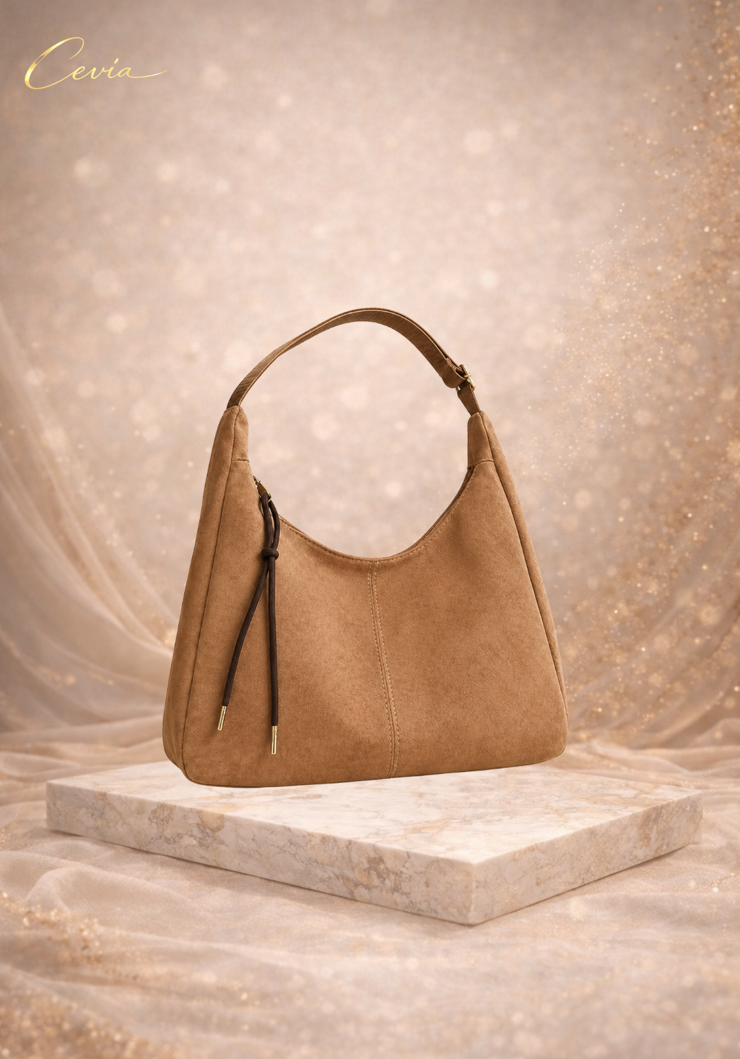 The Velora Suede Shoulder Bag
