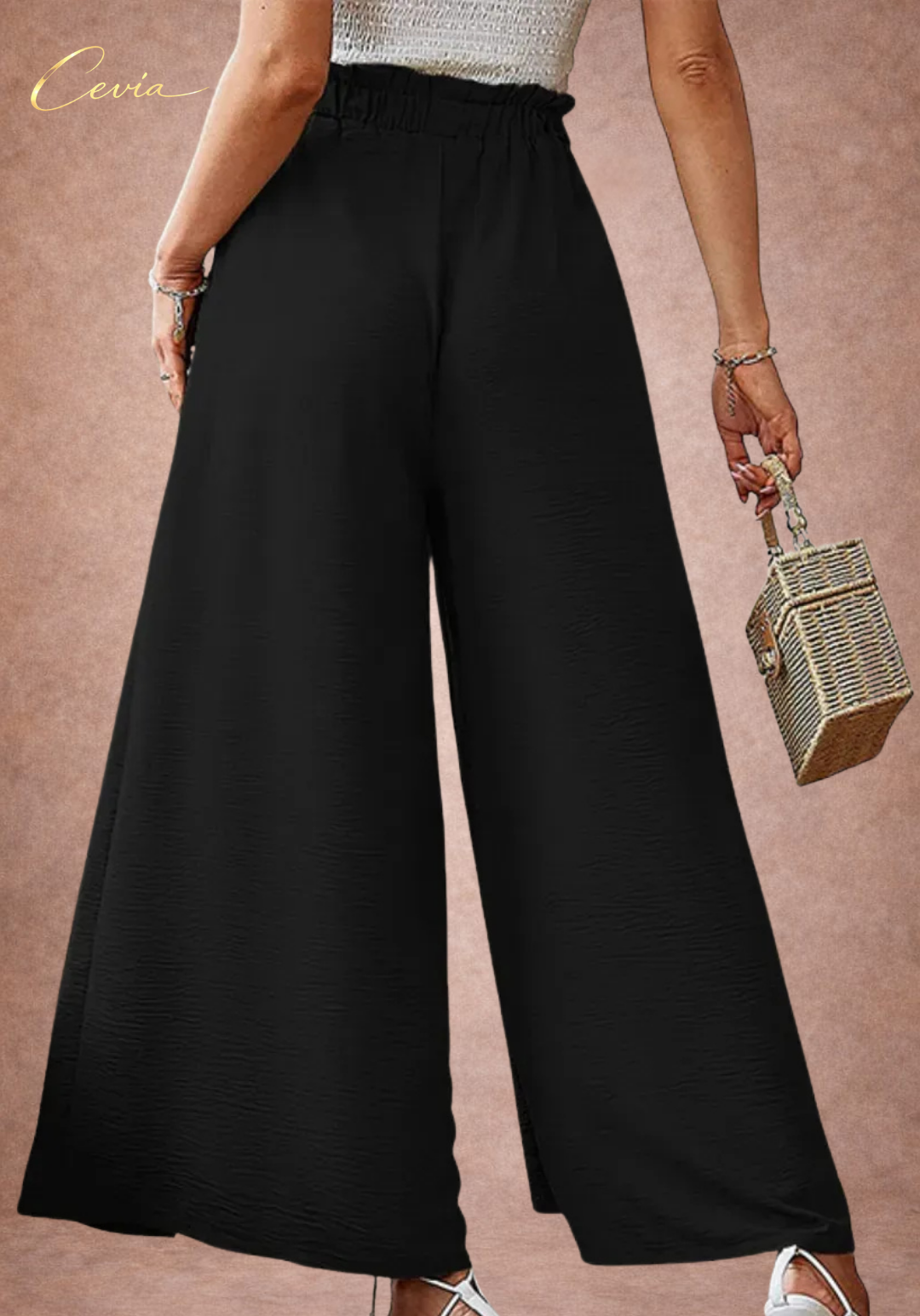 The Marielle Flow-Tie Palazzo Pants