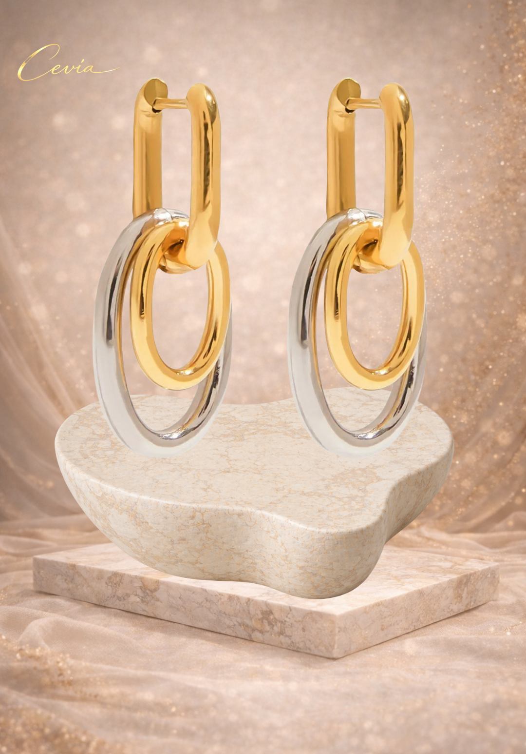 The Liora Interlocked Hoop Earrings