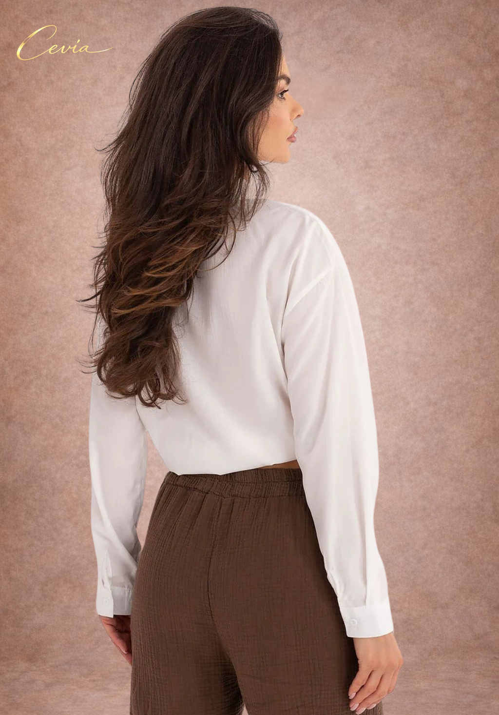 High-Waist Cotton Muslin Drawstring Shorts with Pockets