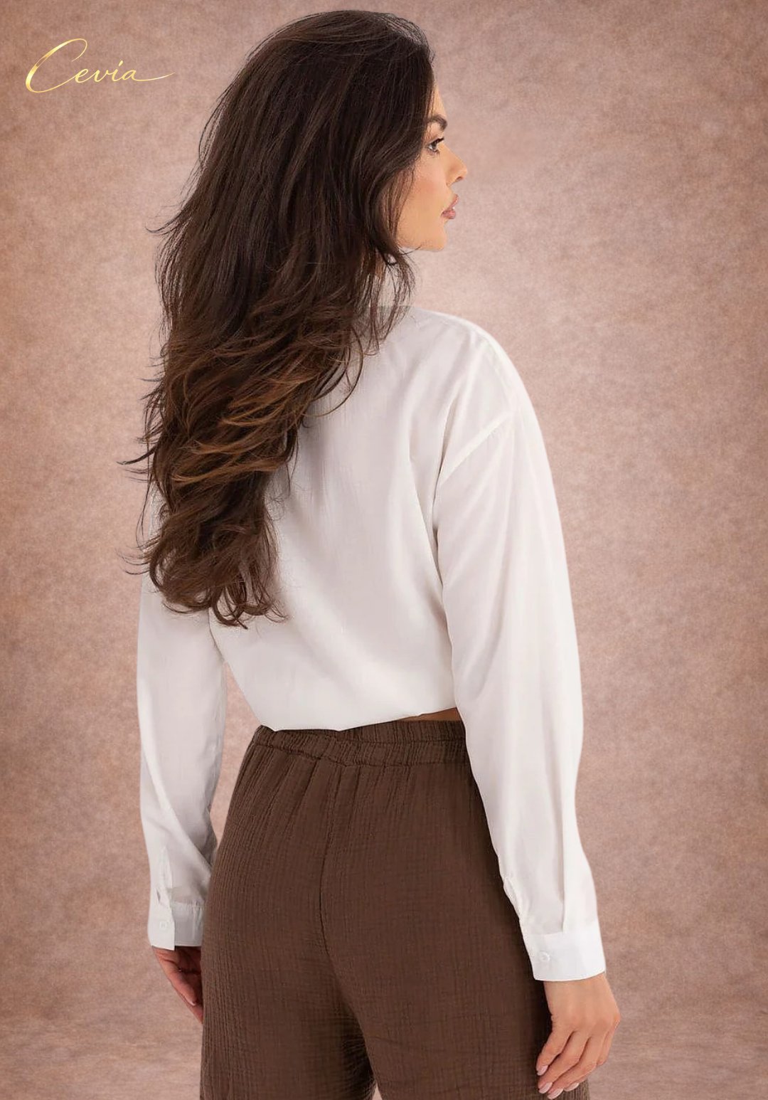 High-Waist Cotton Muslin Drawstring Shorts with Pockets