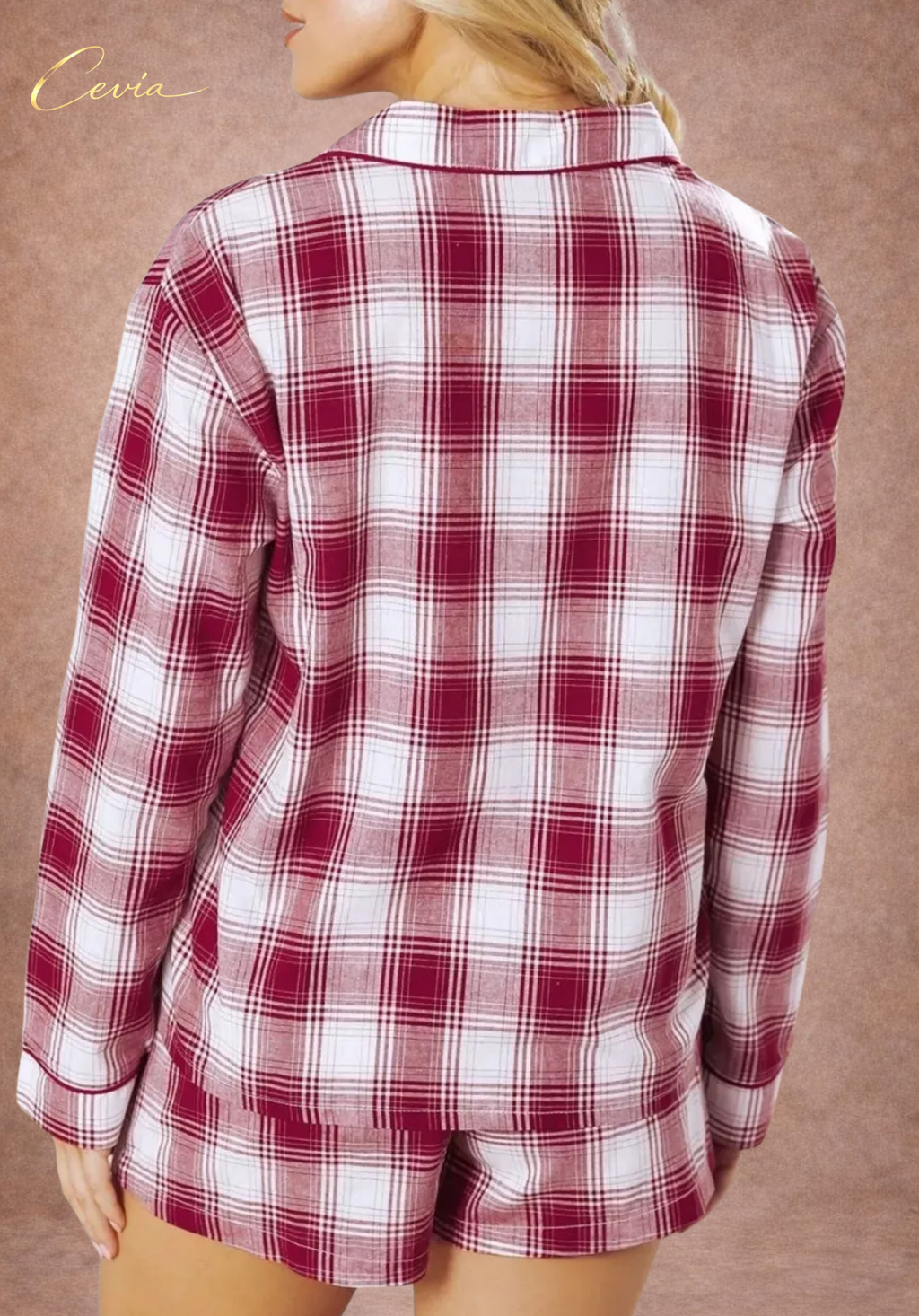 The Rosélune Plaid Cotton Lounge Set