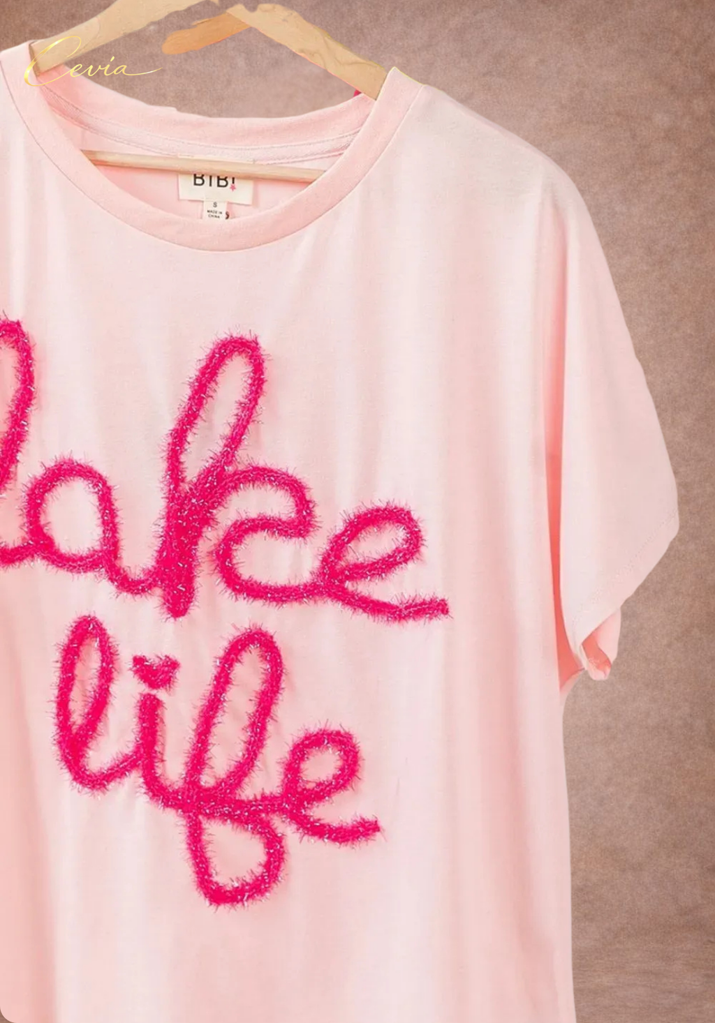 Glitter Letter Graphic Dolman Tee