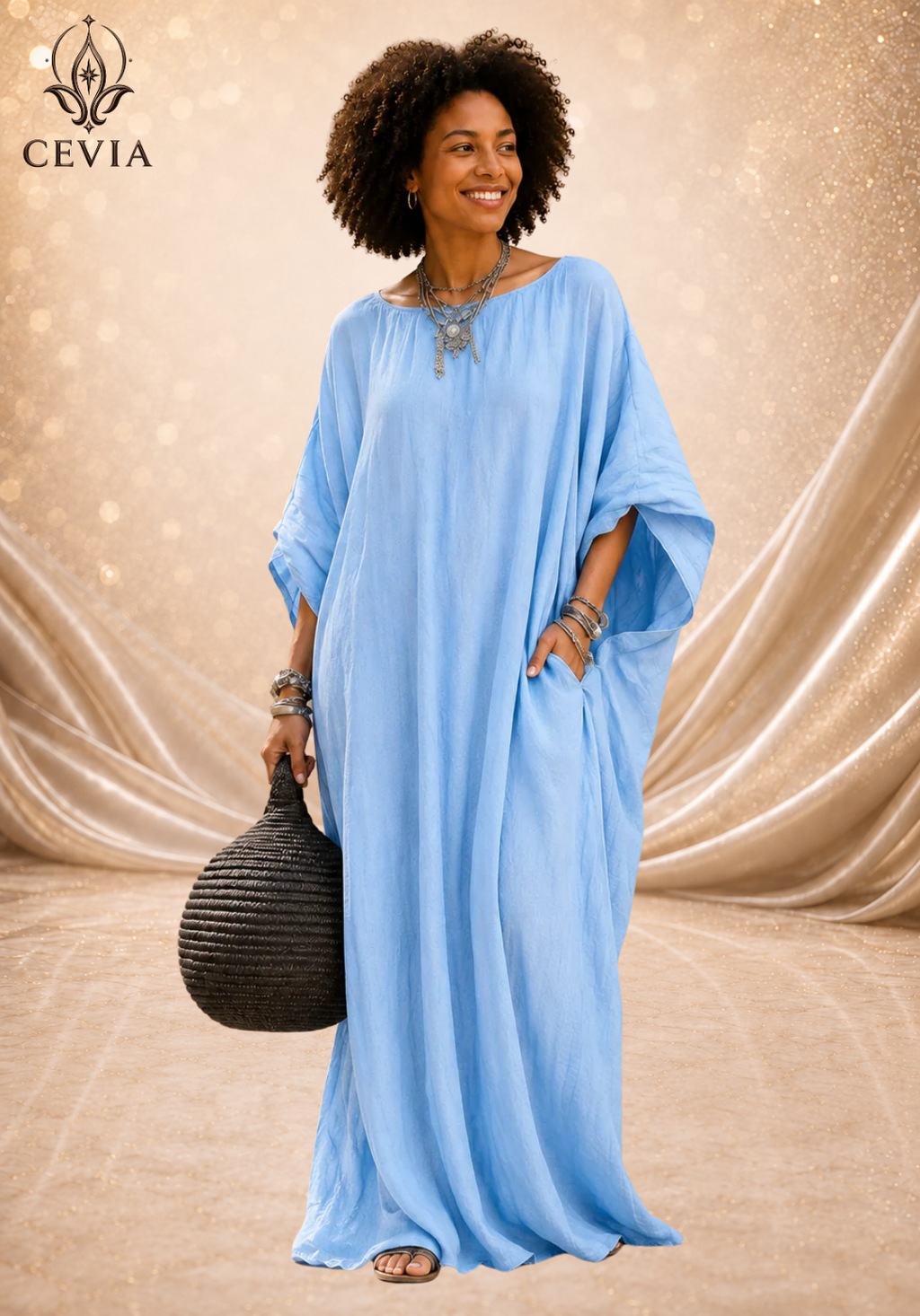 The Asymmetrical Draped Maxi Dress
