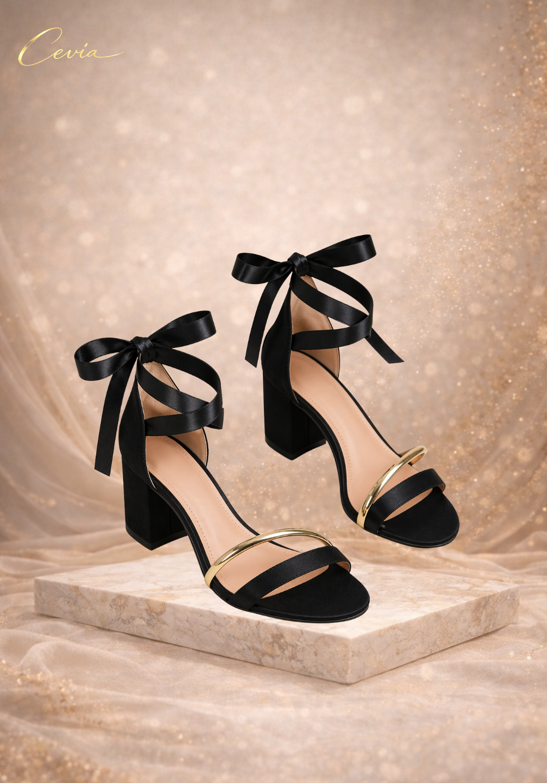 The Satin Ribbon Elegance Heels