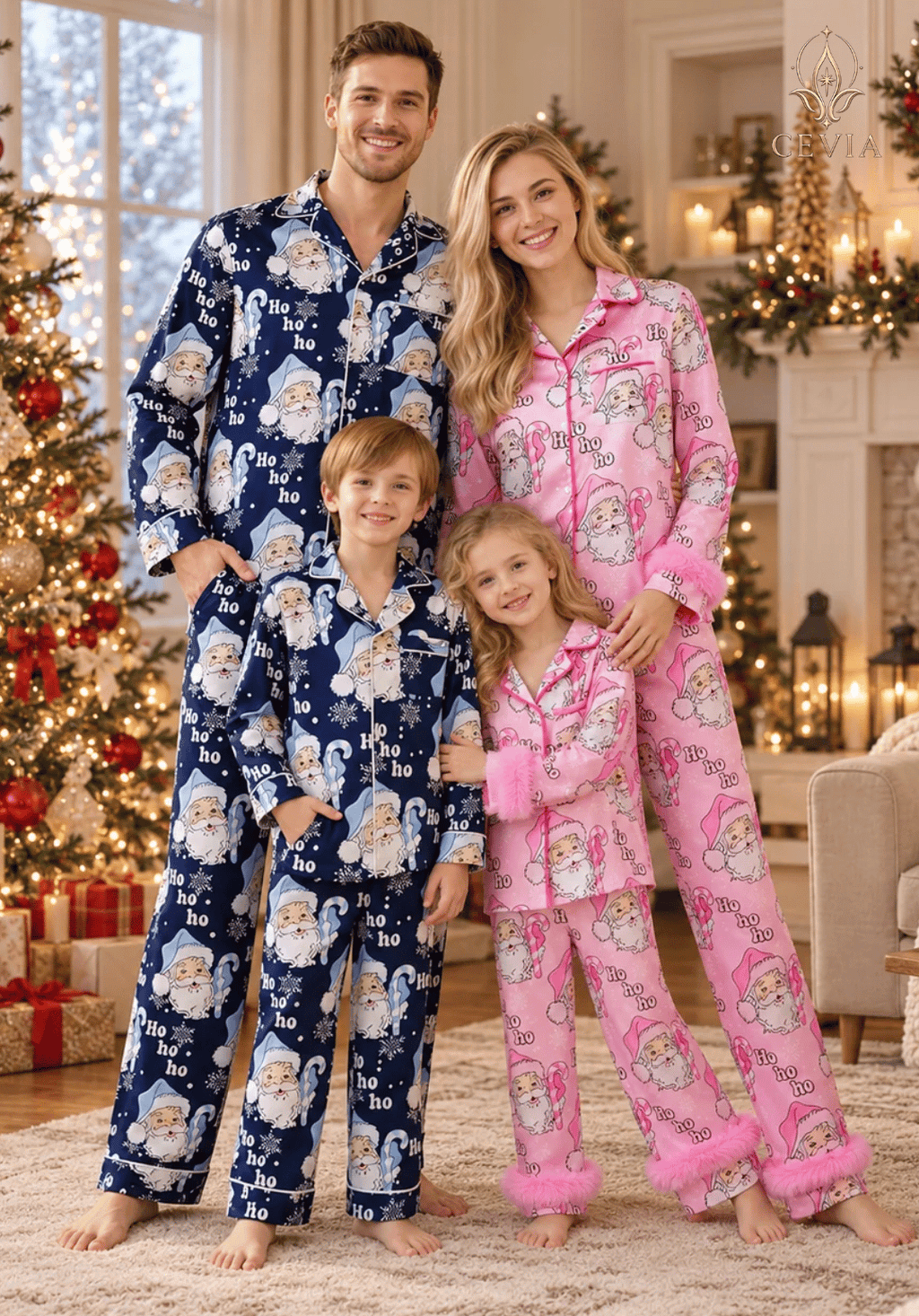 The Christmas Santa Ho Ho Ho Family Matching Pajama Sets