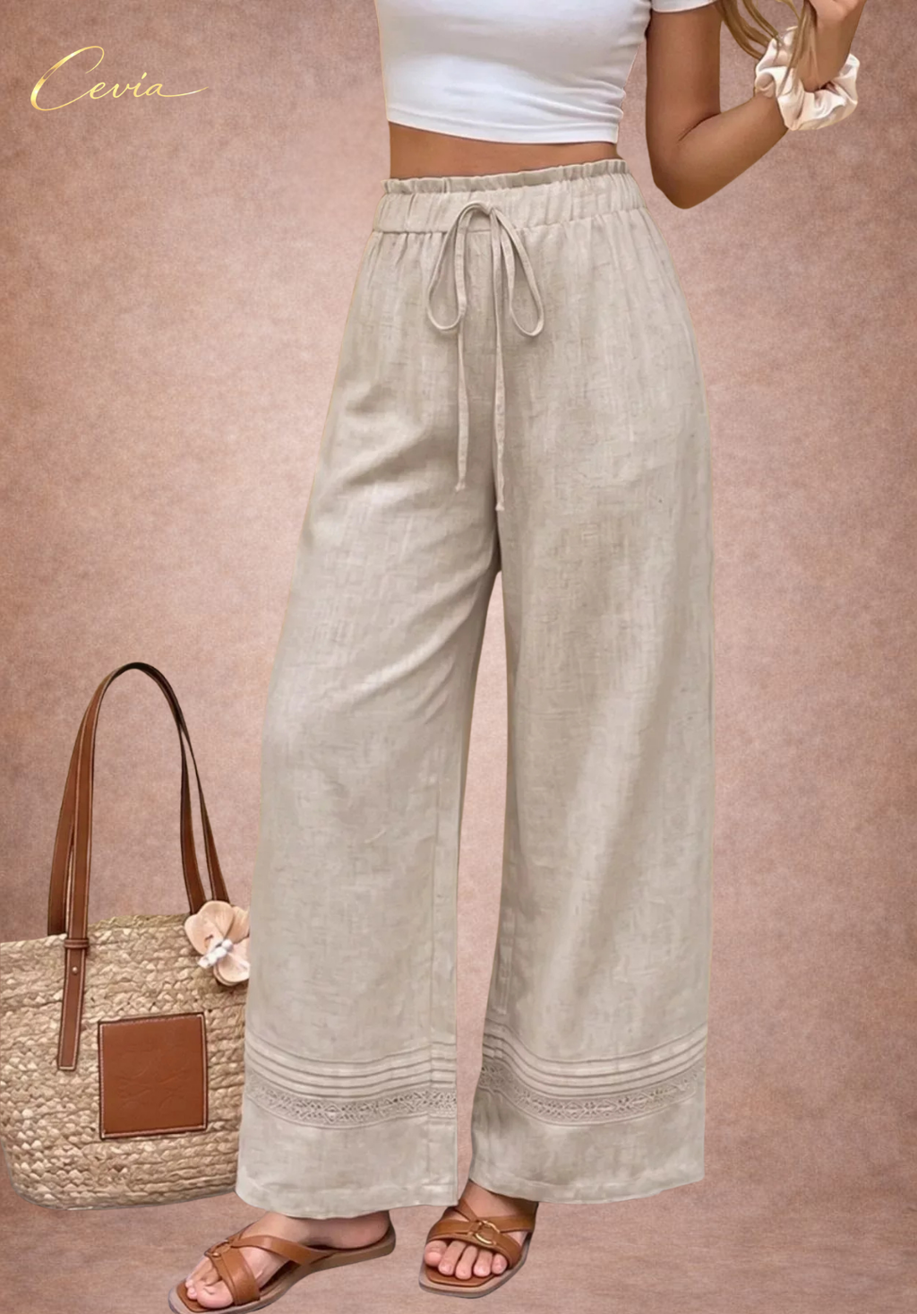 The Riviera Linen Palazzo Trousers