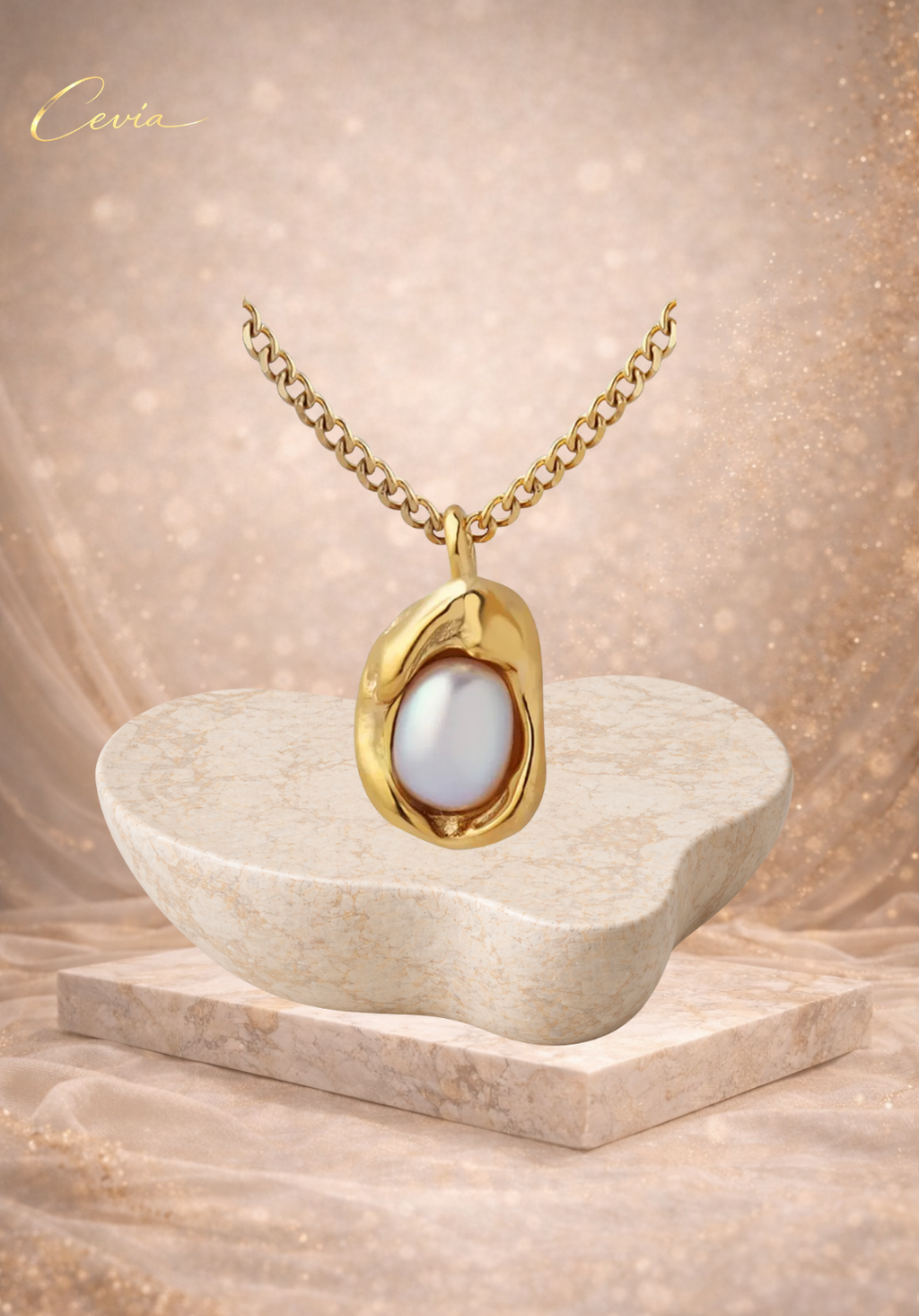 The Celestia Pearl Pendant Necklace
