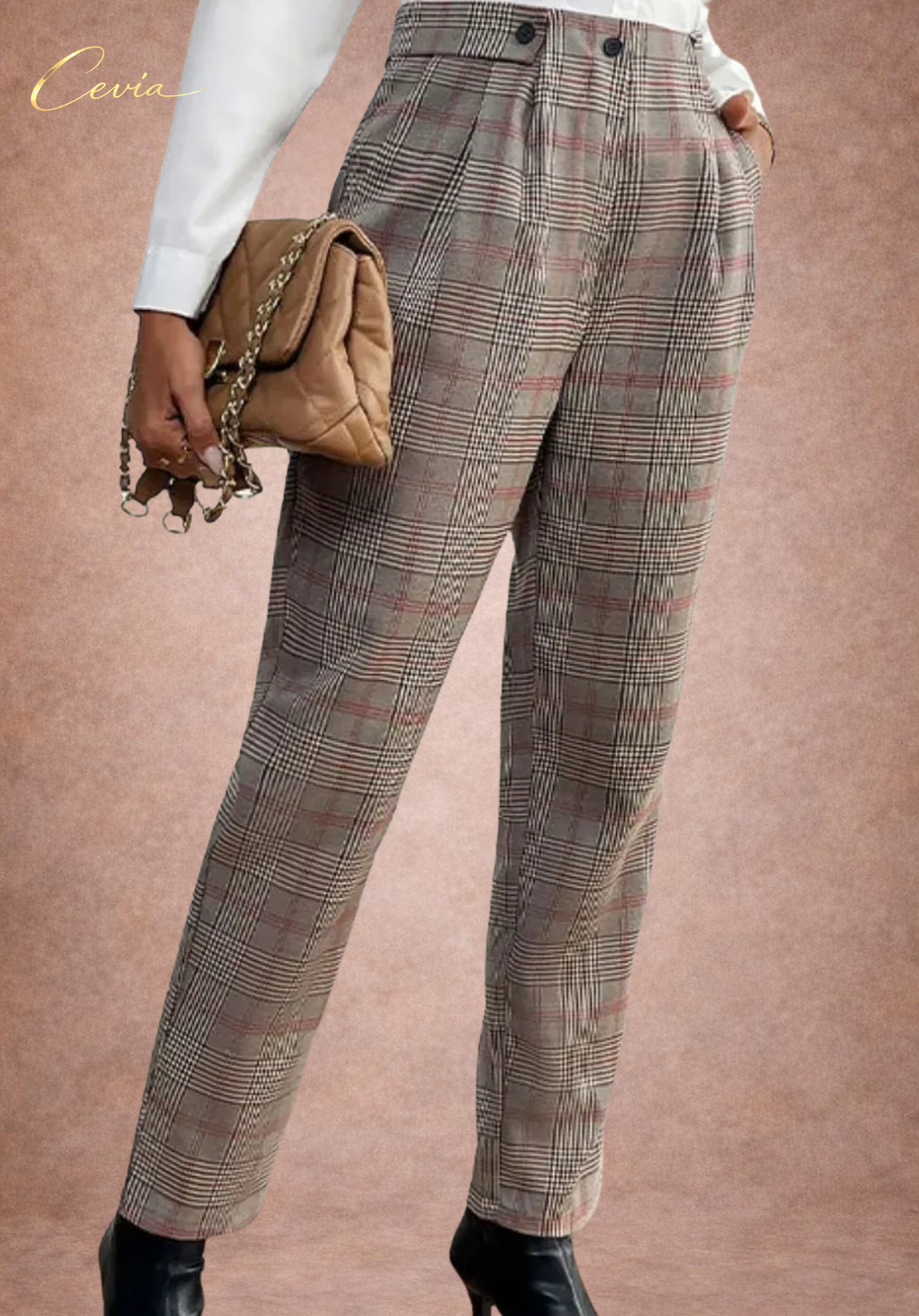 The Marivelle Paris Tailored Checkered Trousers – Heritage Plaid Elegance