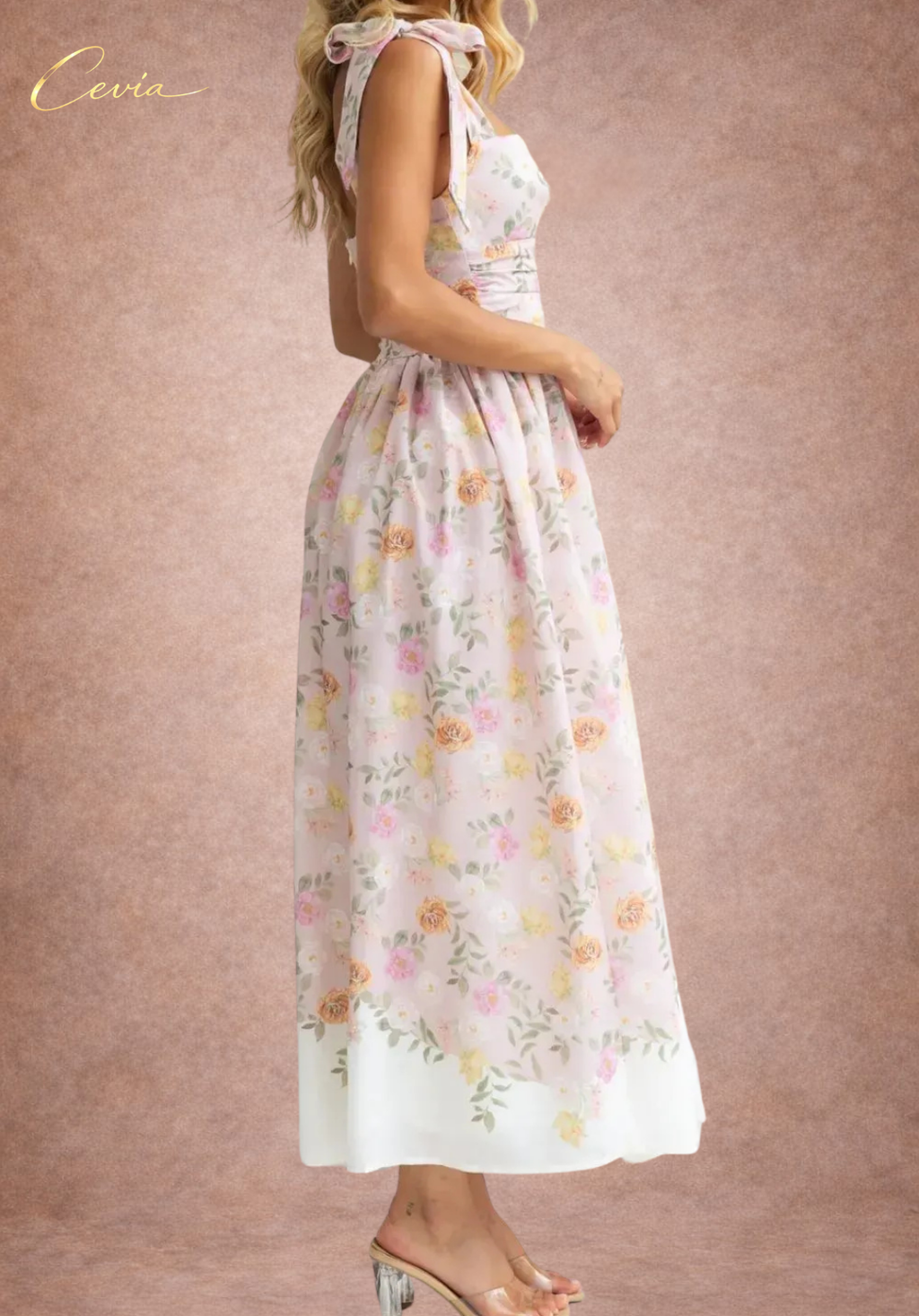 The Garden Grace Tie Midi Dress